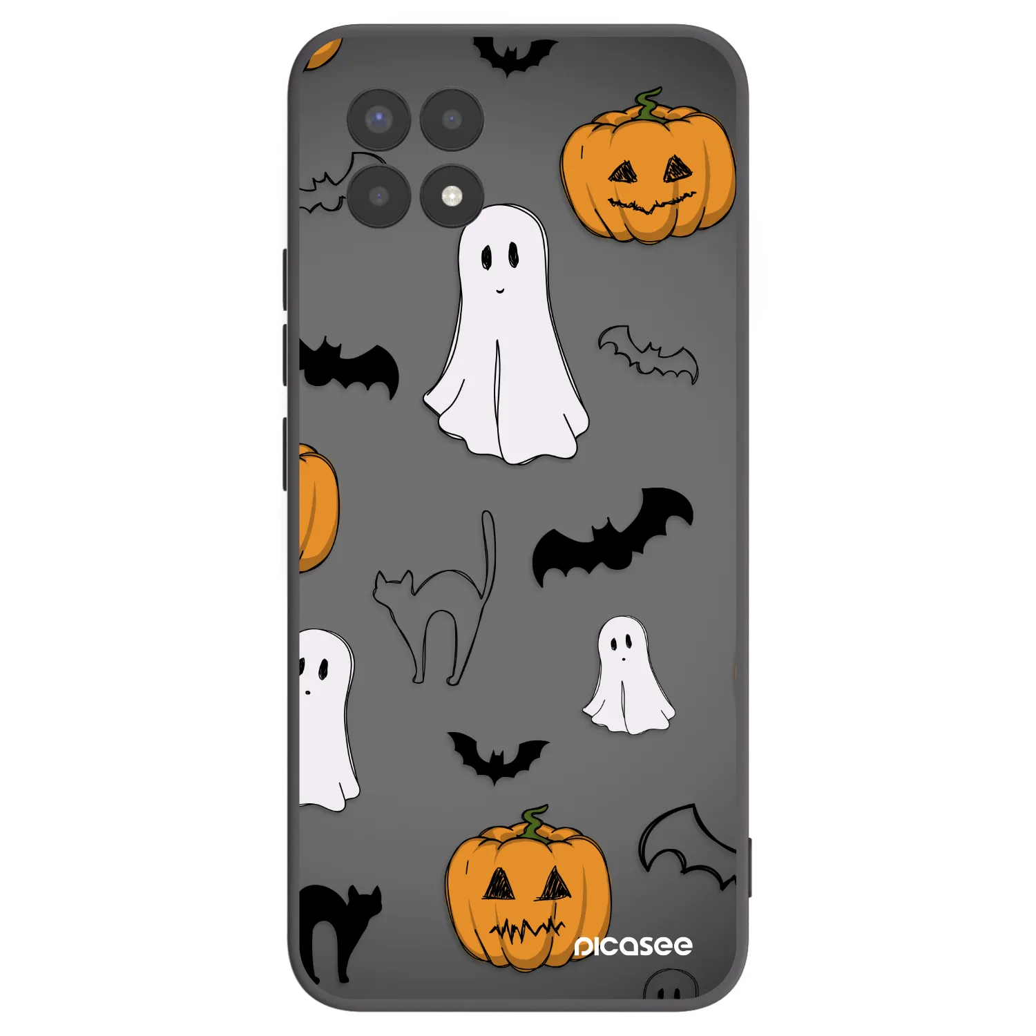 Picasee husă neagră din silicon pentru Realme 8i - Spooky crew