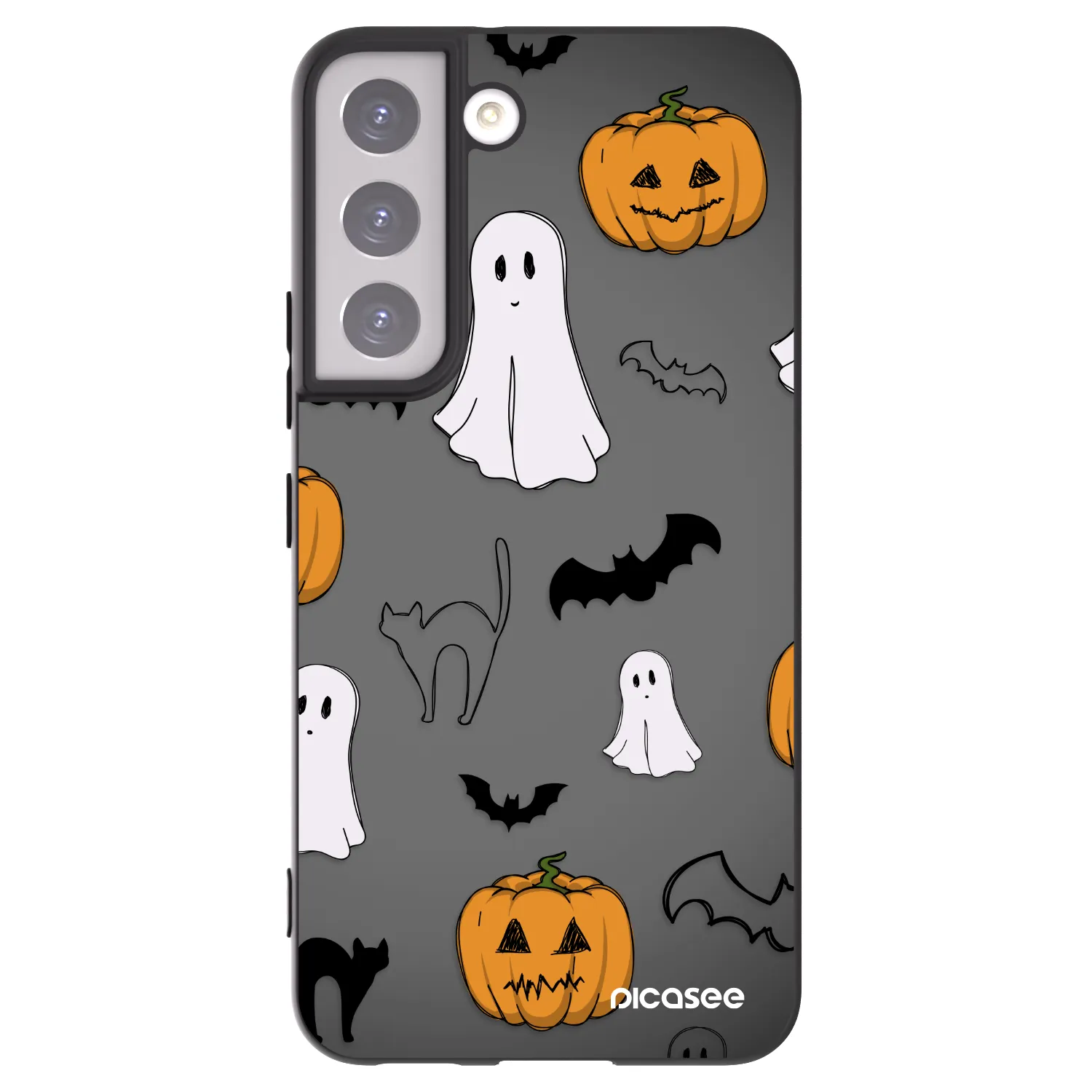 Picasee husă neagră din silicon pentru Samsung Galaxy S22 5G - Spooky crew
