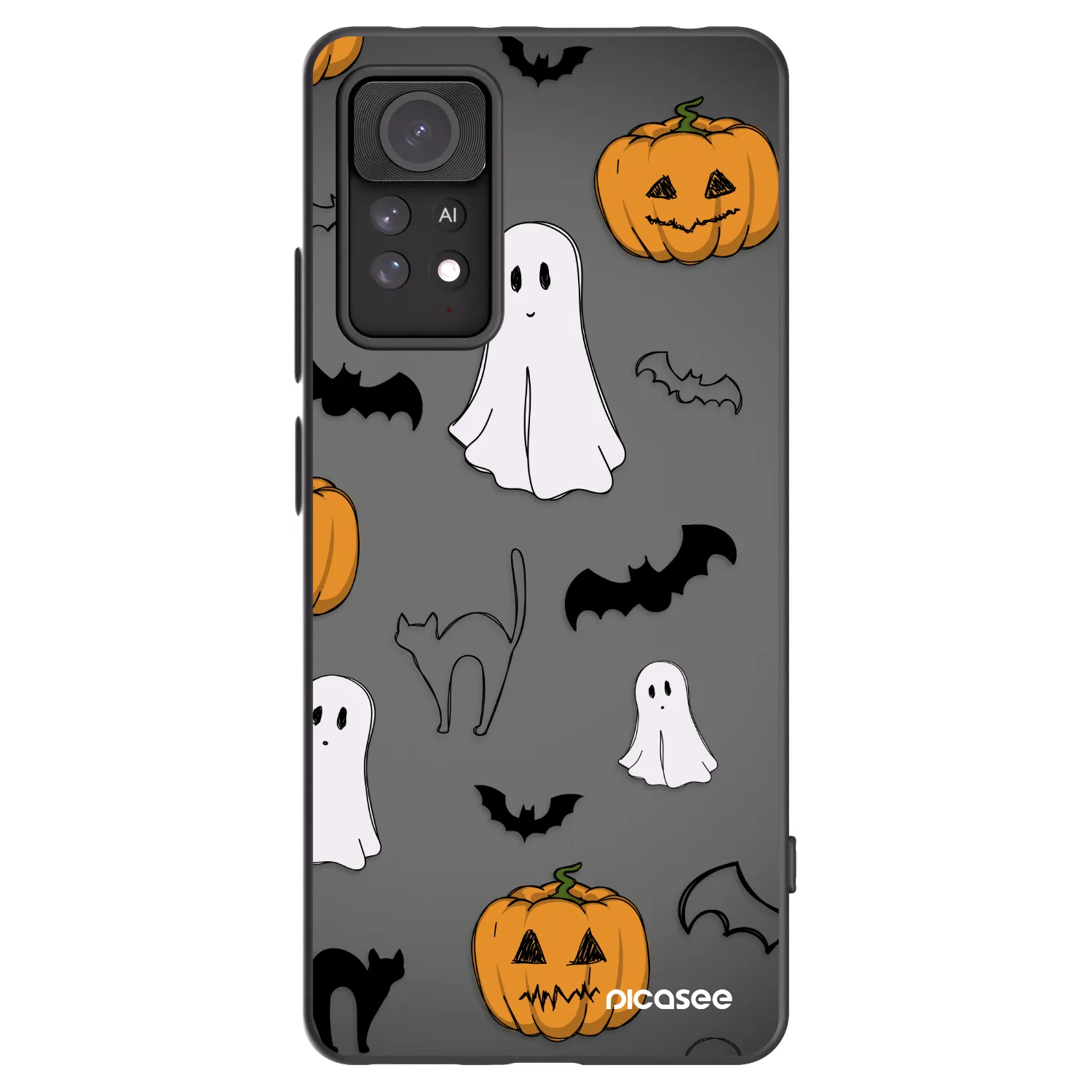 Picasee husă neagră din silicon pentru Xiaomi Redmi Note 11 Pro 5G - Spooky crew