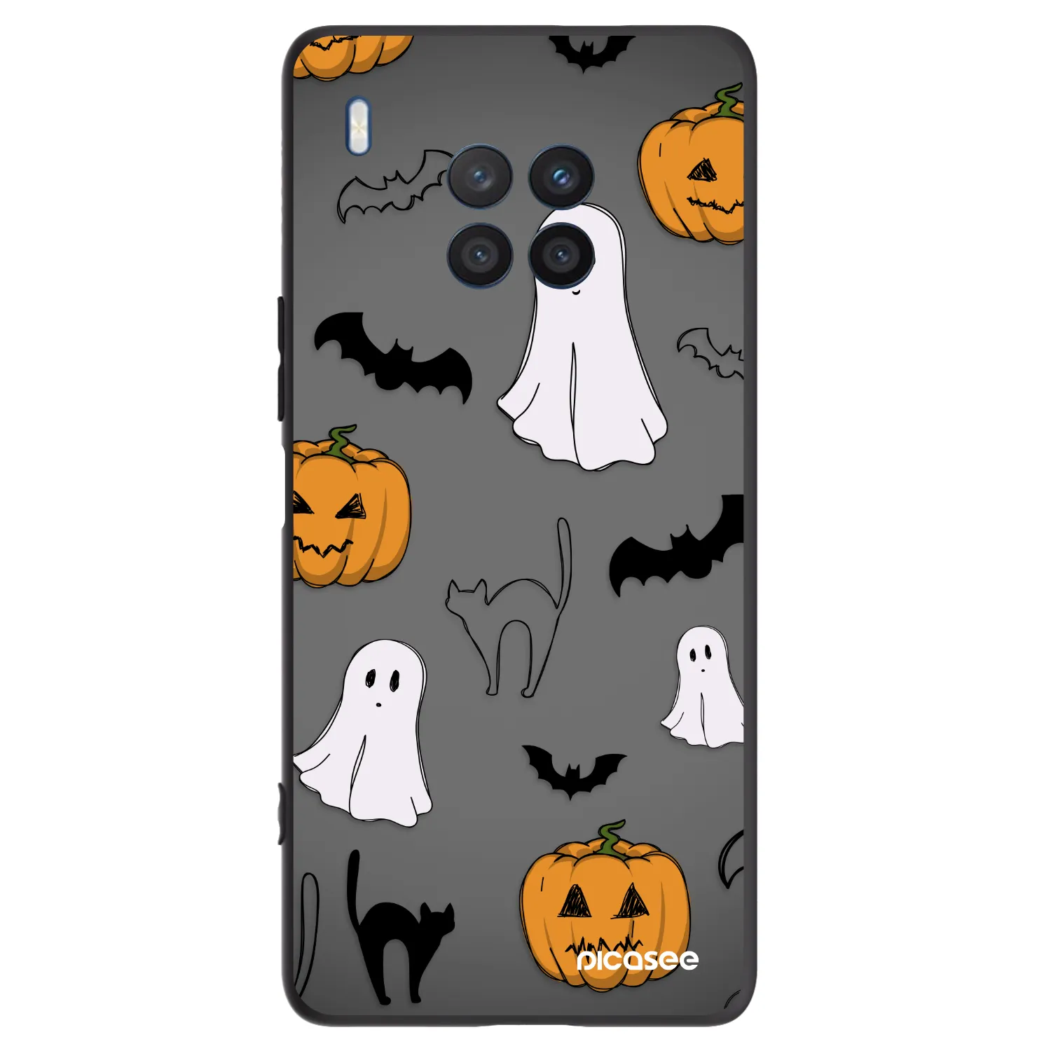 Picasee husă neagră din silicon pentru Honor 50 Lite - Spooky crew