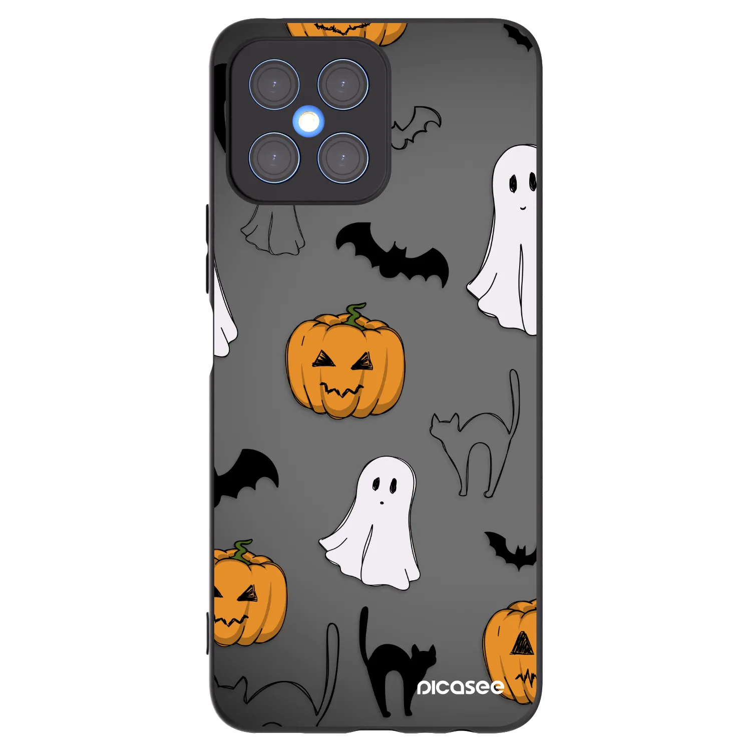 Picasee husă neagră din silicon pentru Honor X8 4G - Spooky crew