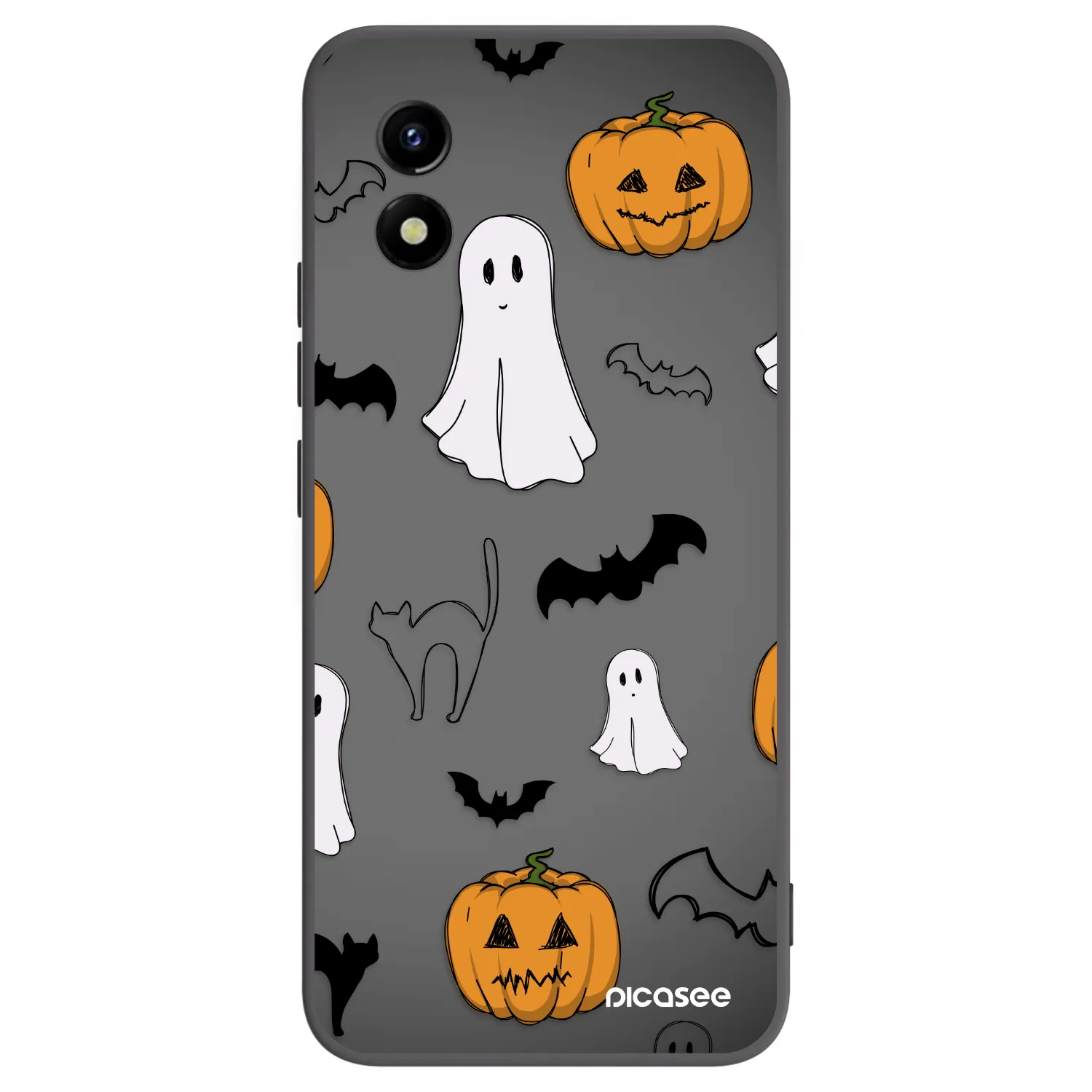 Picasee husă neagră din silicon pentru Vivo Y01 - Spooky crew