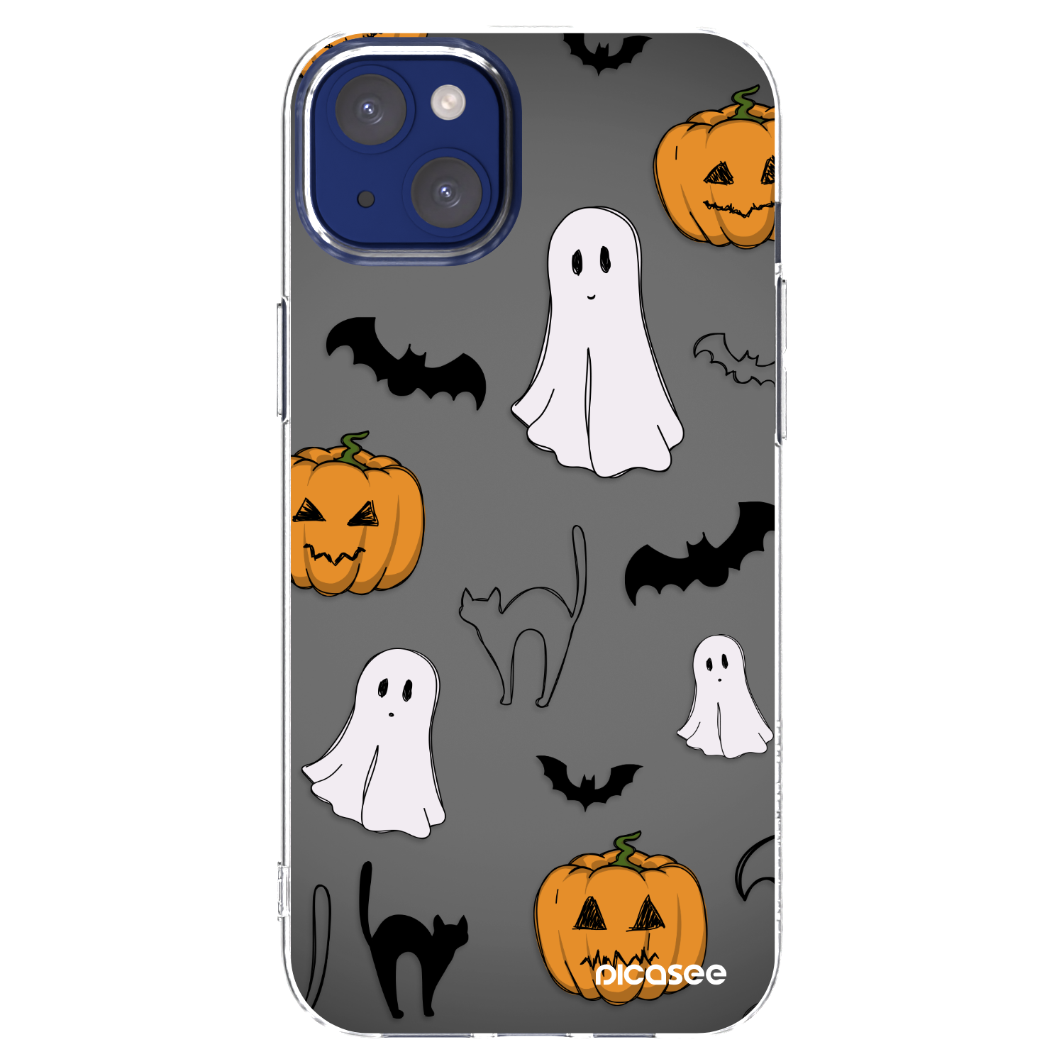 Picasee husă transparentă din silicon pentru Apple iPhone 14 Plus - Spooky crew