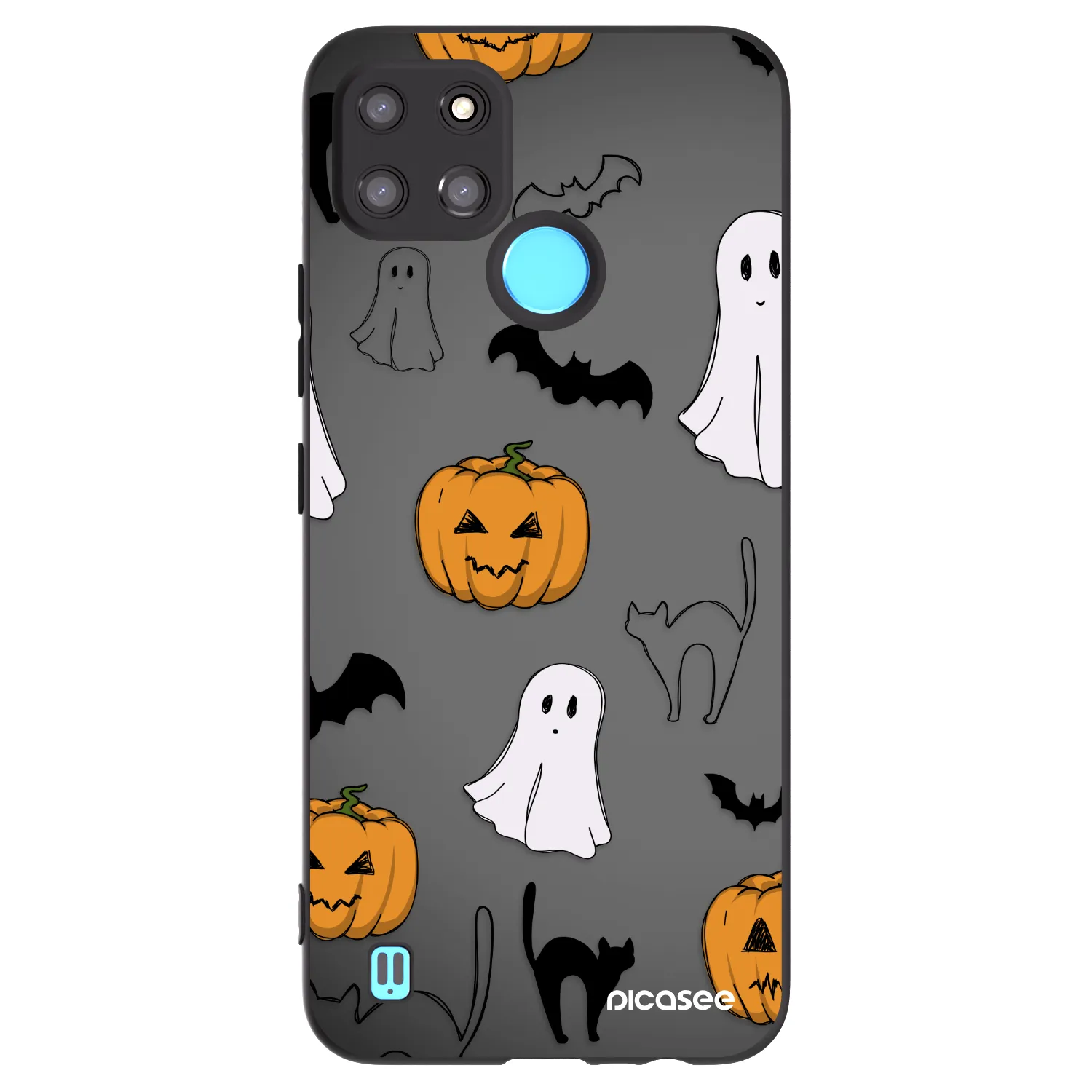 Picasee husă neagră din silicon pentru Realme C21Y - Spooky crew