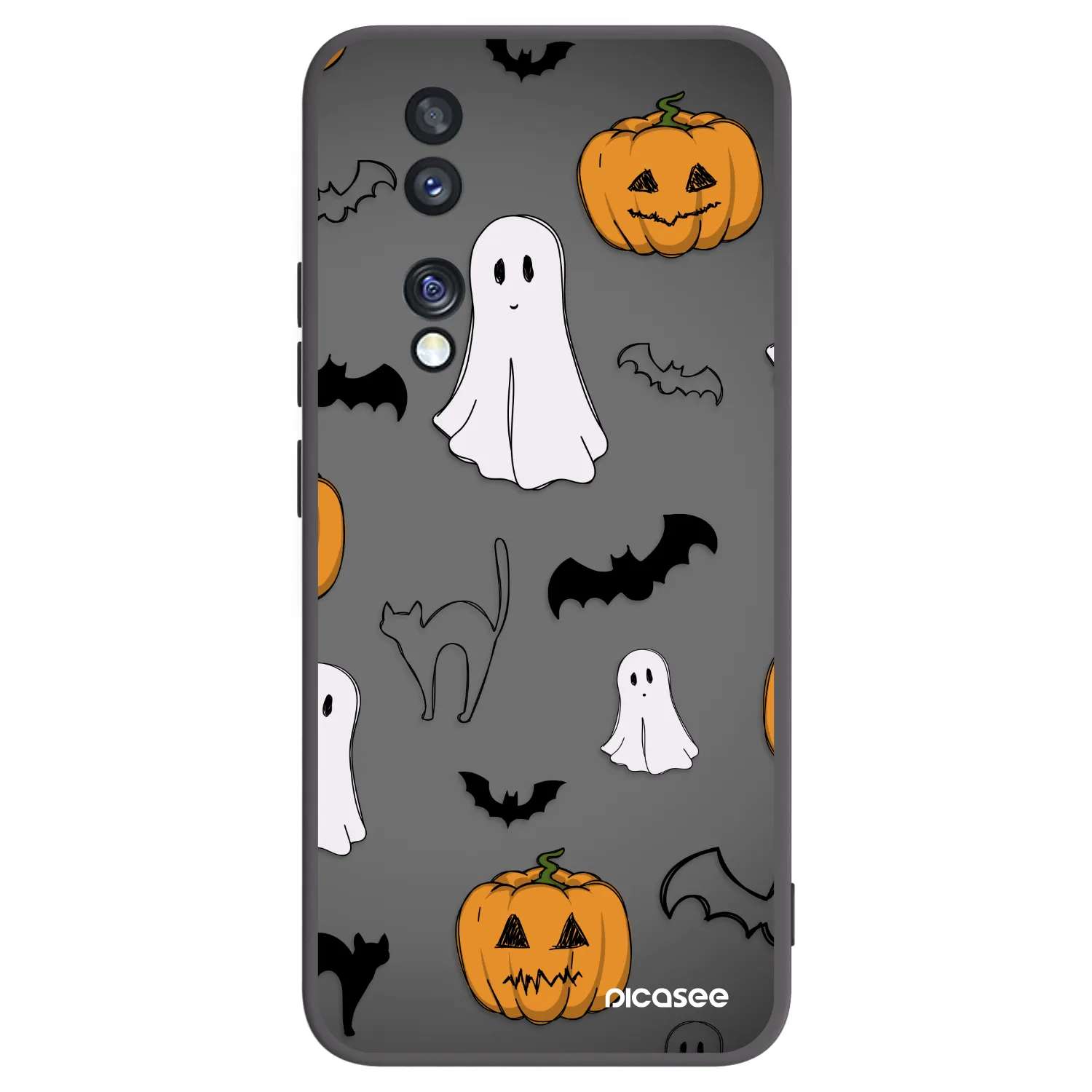 Picasee husă neagră din silicon pentru Honor 70 - Spooky crew