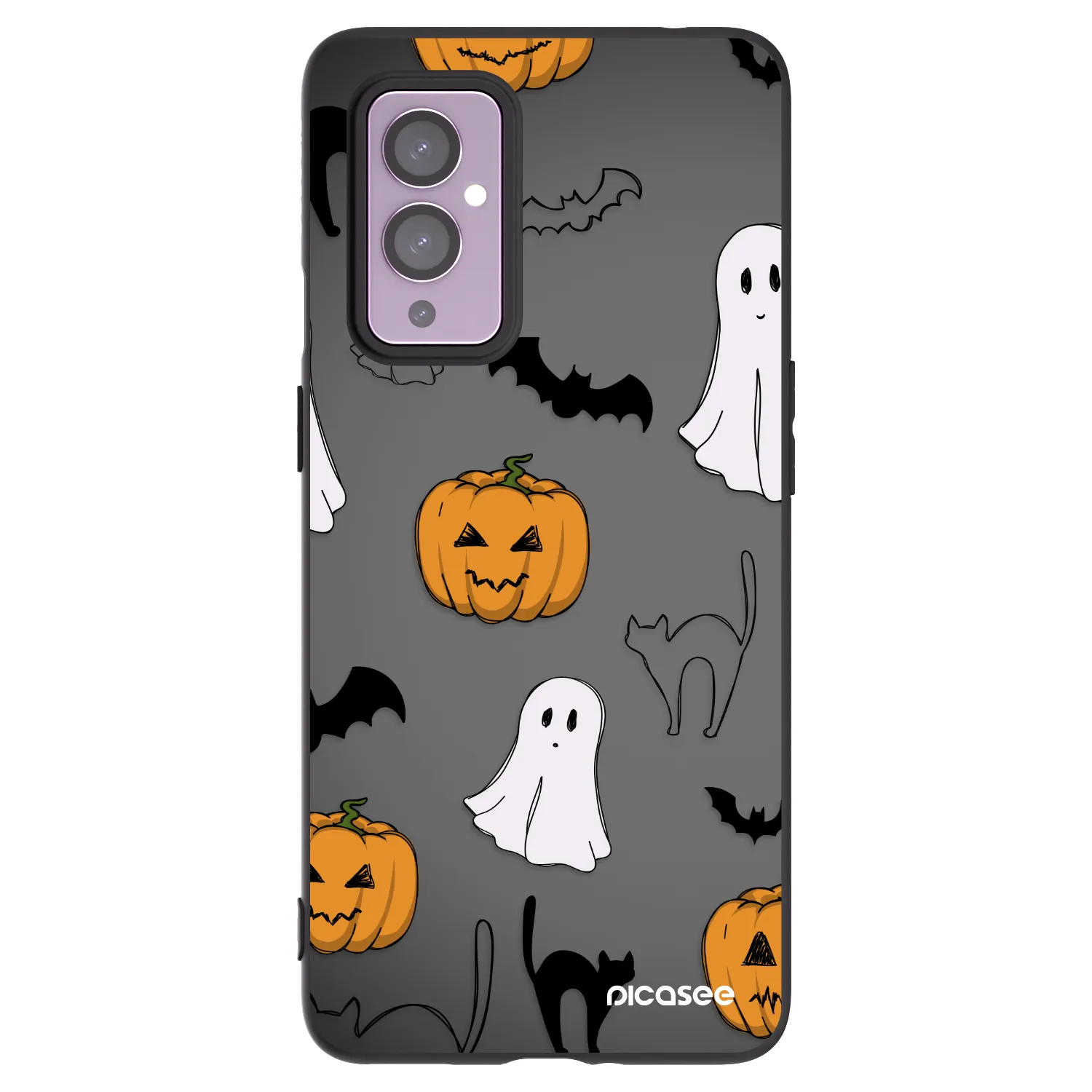 Picasee husă neagră din silicon pentru OnePlus 9 - Spooky crew