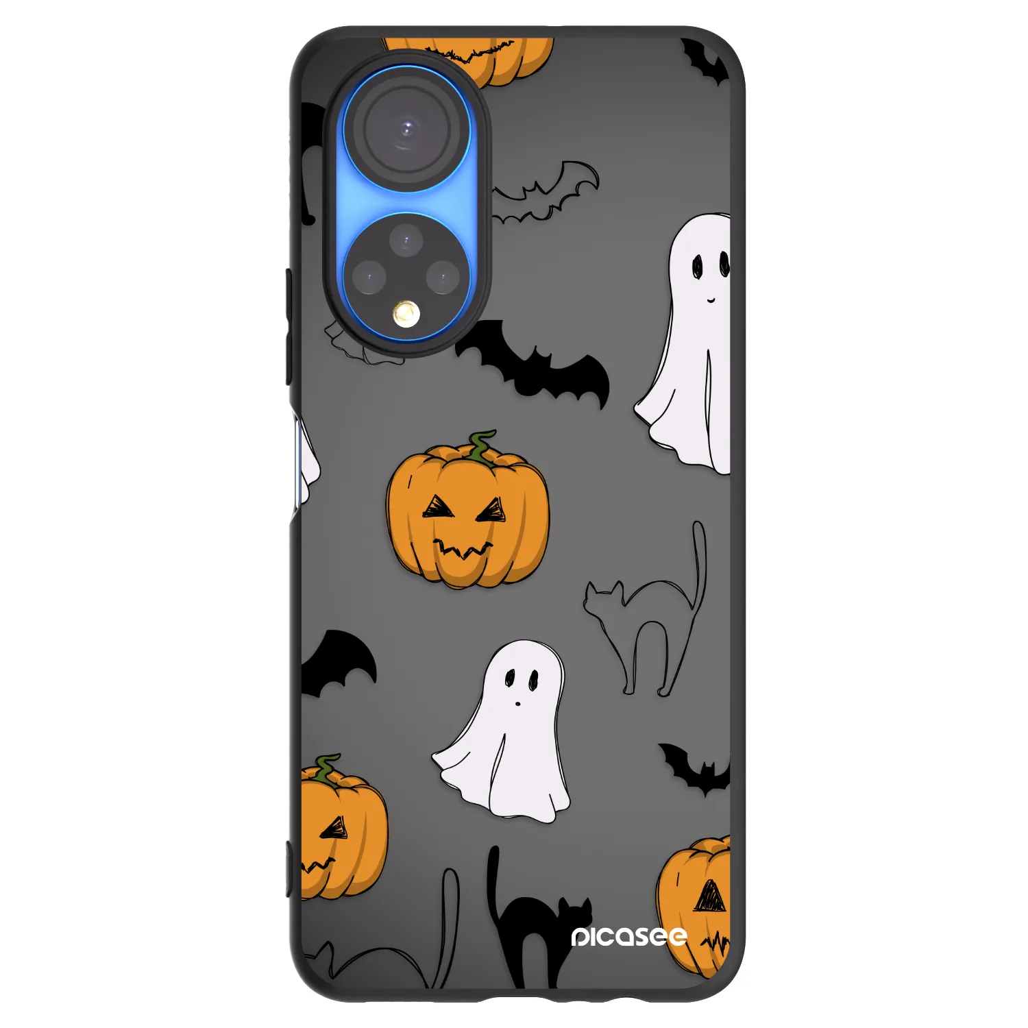 Picasee husă neagră din silicon pentru Honor X7 - Spooky crew