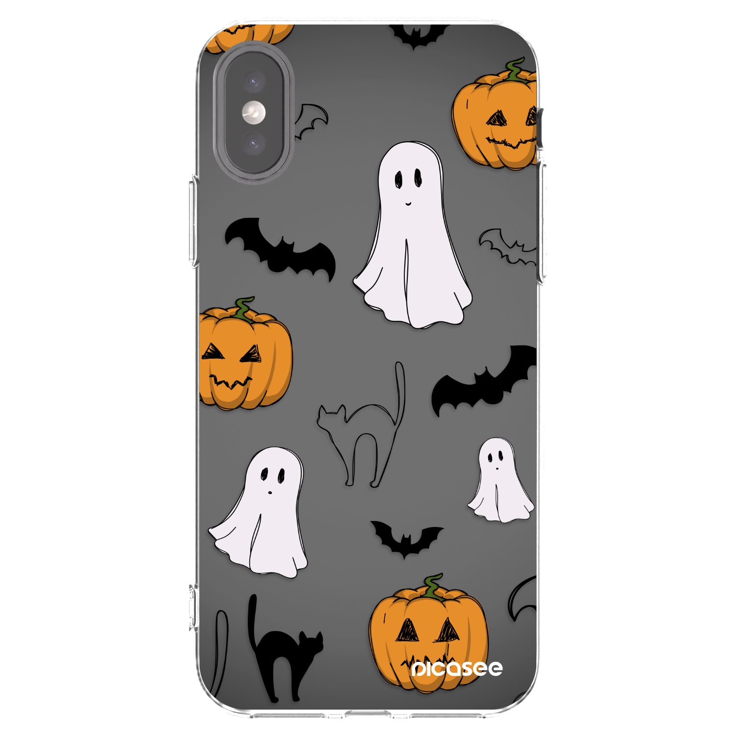 Picasee husă transparentă din silicon pentru Apple iPhone X/XS - Spooky crew
