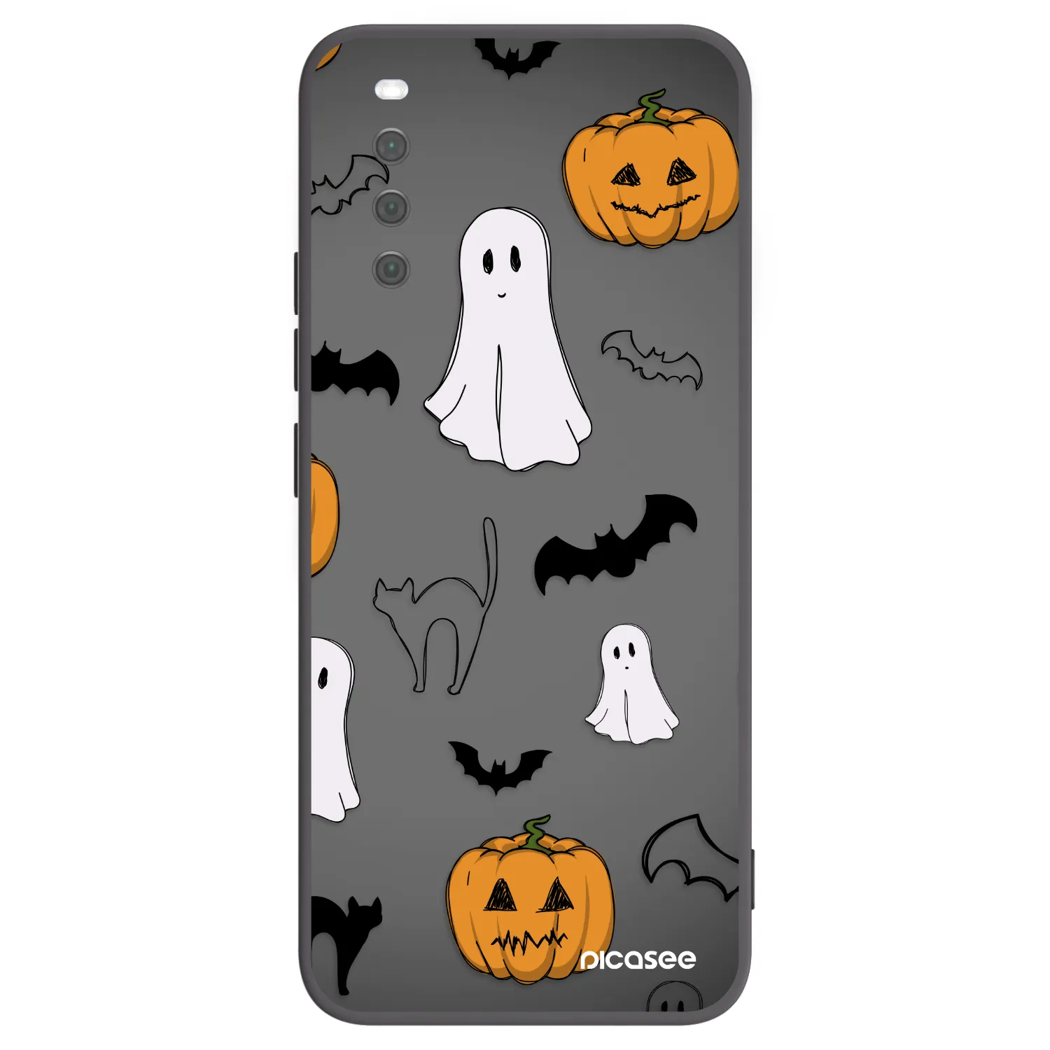 Picasee husă neagră din silicon pentru Sony Xperia 10 III - Spooky crew