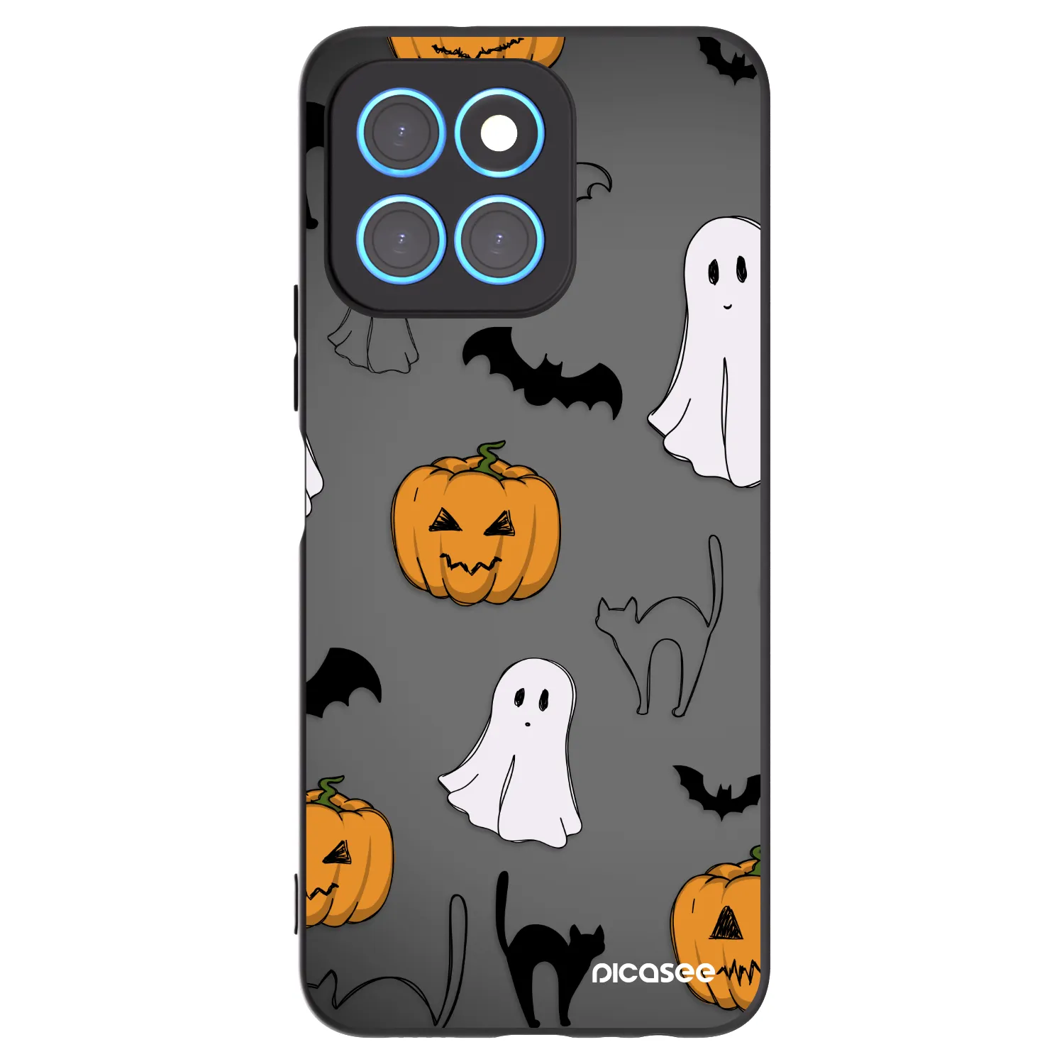 Picasee husă neagră din silicon pentru Honor X6 - Spooky crew