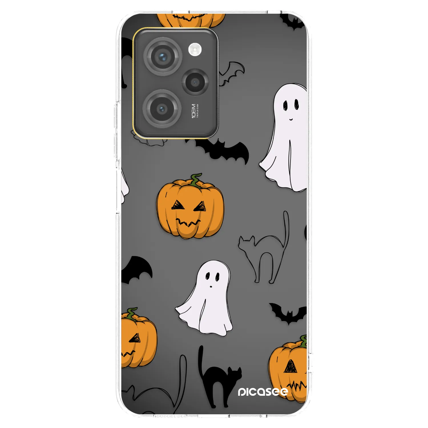 Picasee husă neagră din silicon pentru Xiaomi Poco X5 Pro - Spooky crew