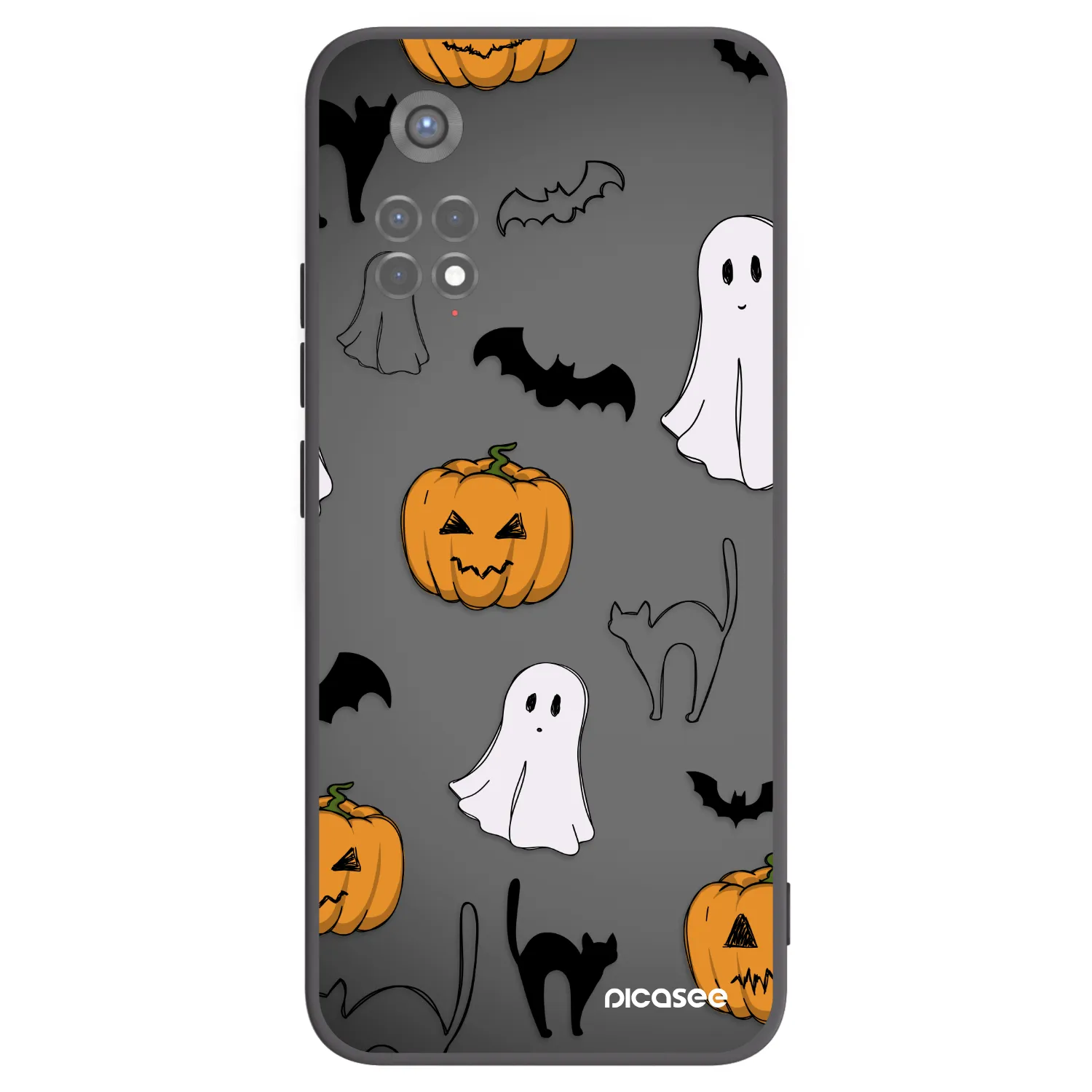 Picasee husă neagră din silicon pentru Xiaomi Redmi Note 11S 5G - Spooky crew
