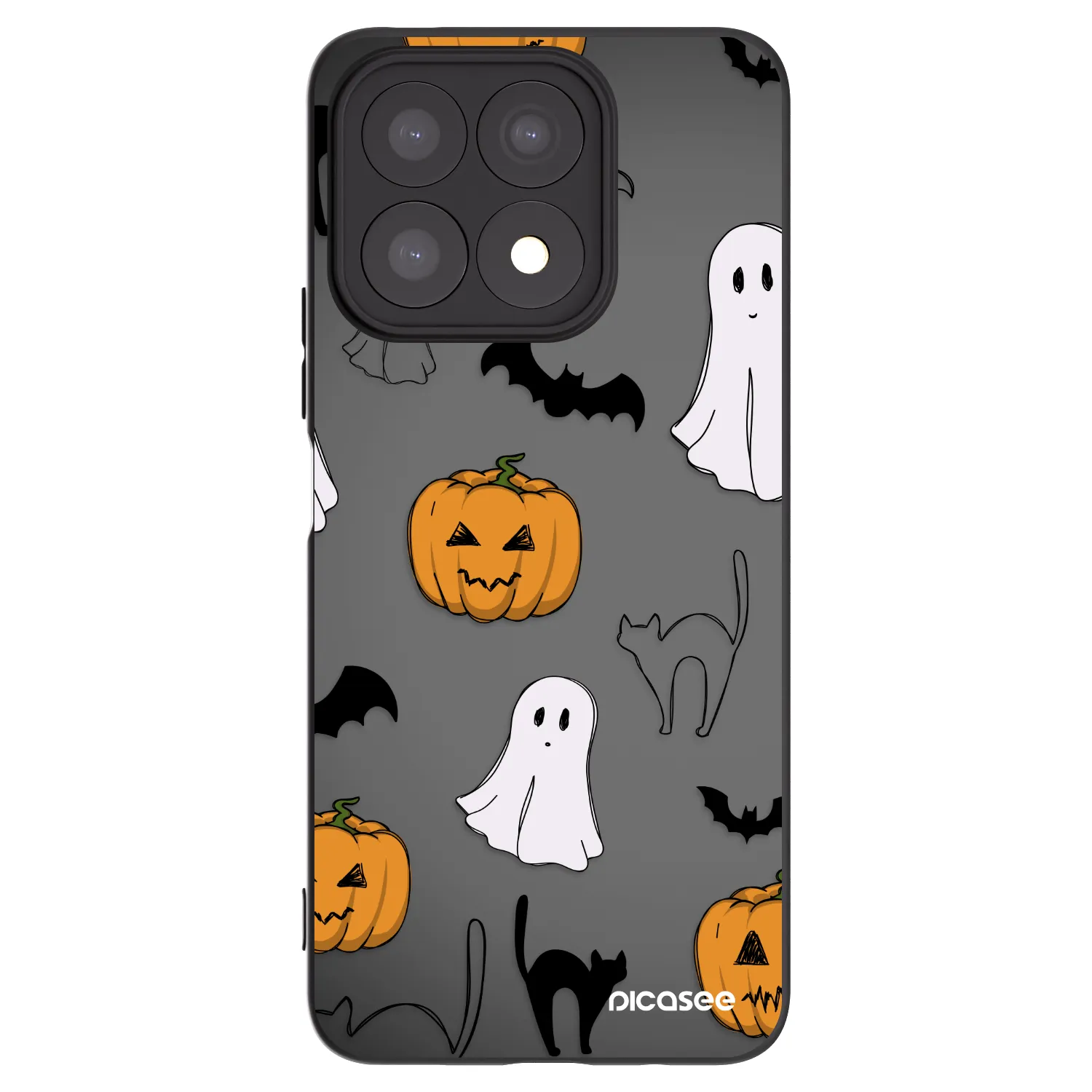 Picasee husă neagră din silicon pentru Honor X8a - Spooky crew