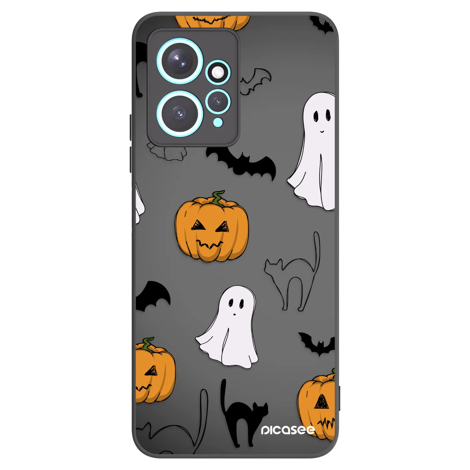Picasee husă neagră din silicon pentru Xiaomi Redmi Note 12 4G - Spooky crew