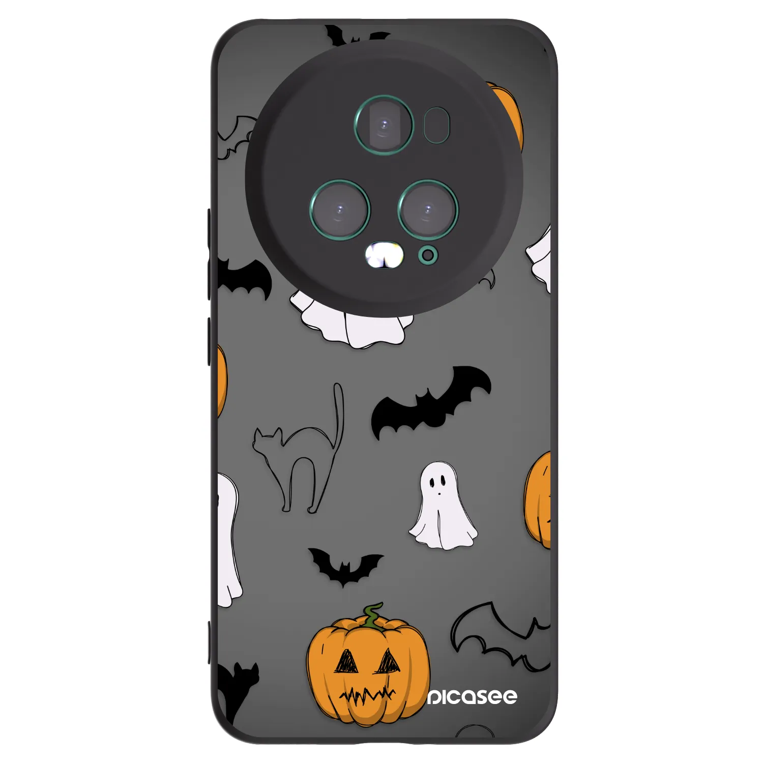 Picasee husă neagră din silicon pentru Honor Magic5 Pro - Spooky crew