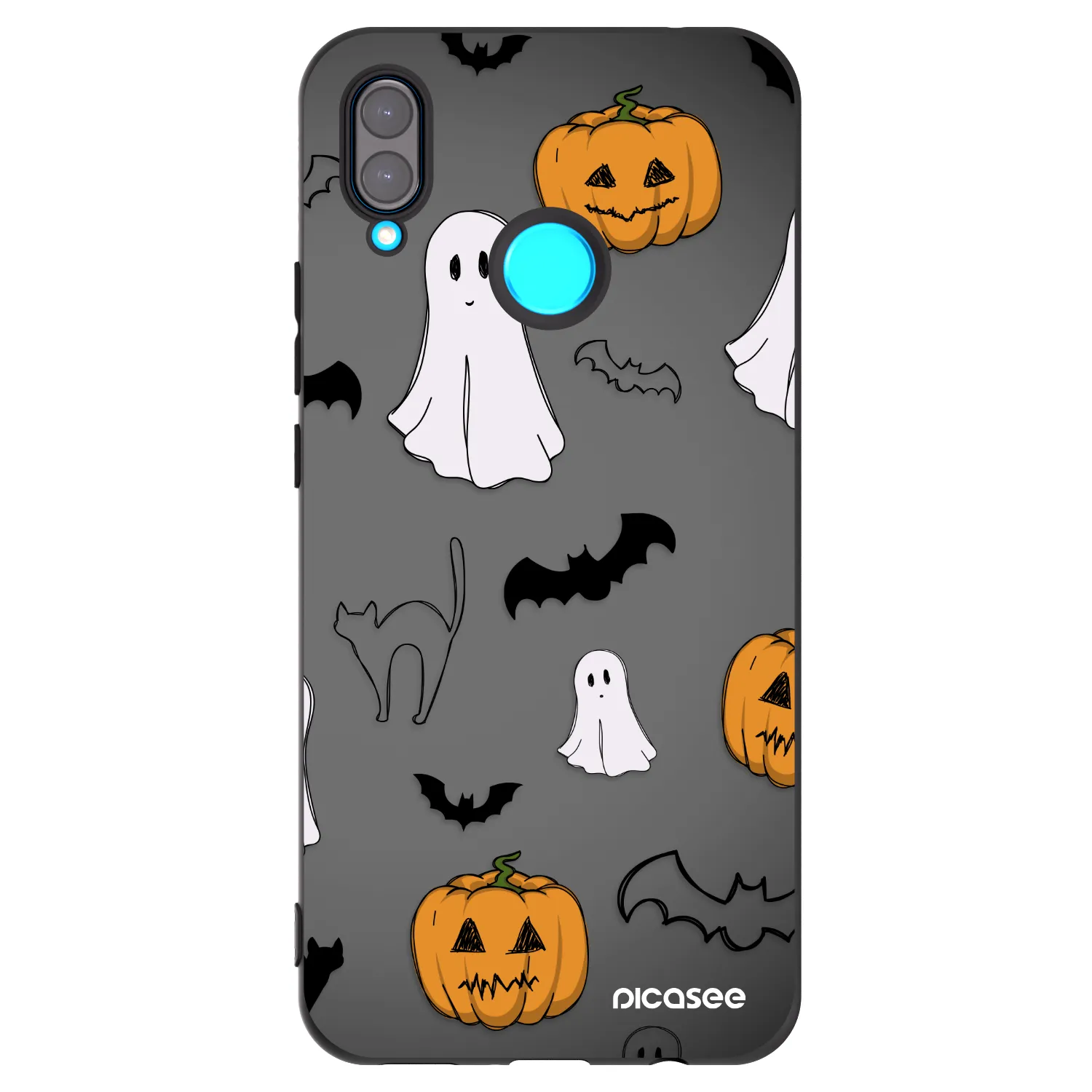 Picasee husă neagră din silicon pentru Huawei Nova 3 - Spooky crew