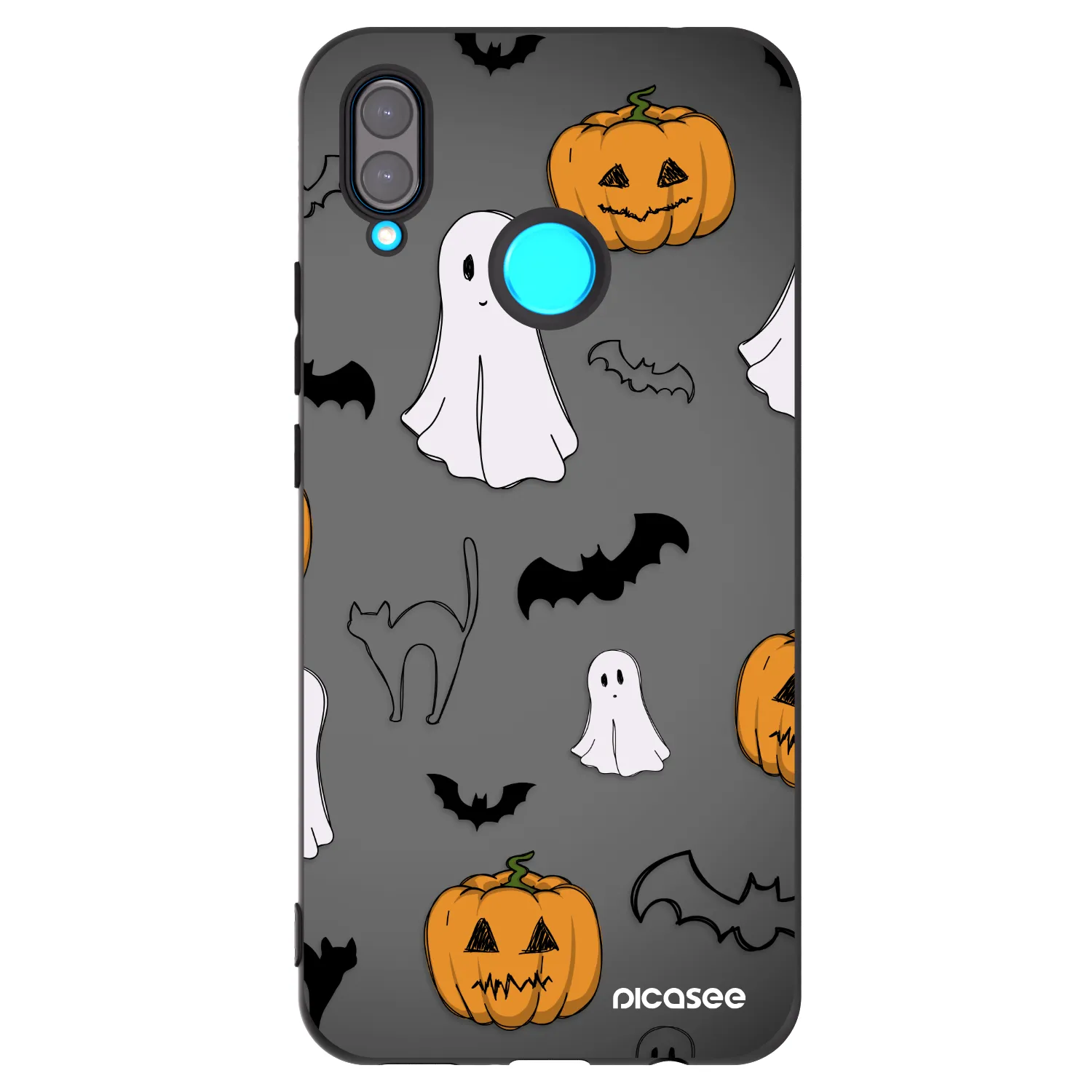 Picasee husă neagră din silicon pentru Huawei Nova 3i - Spooky crew