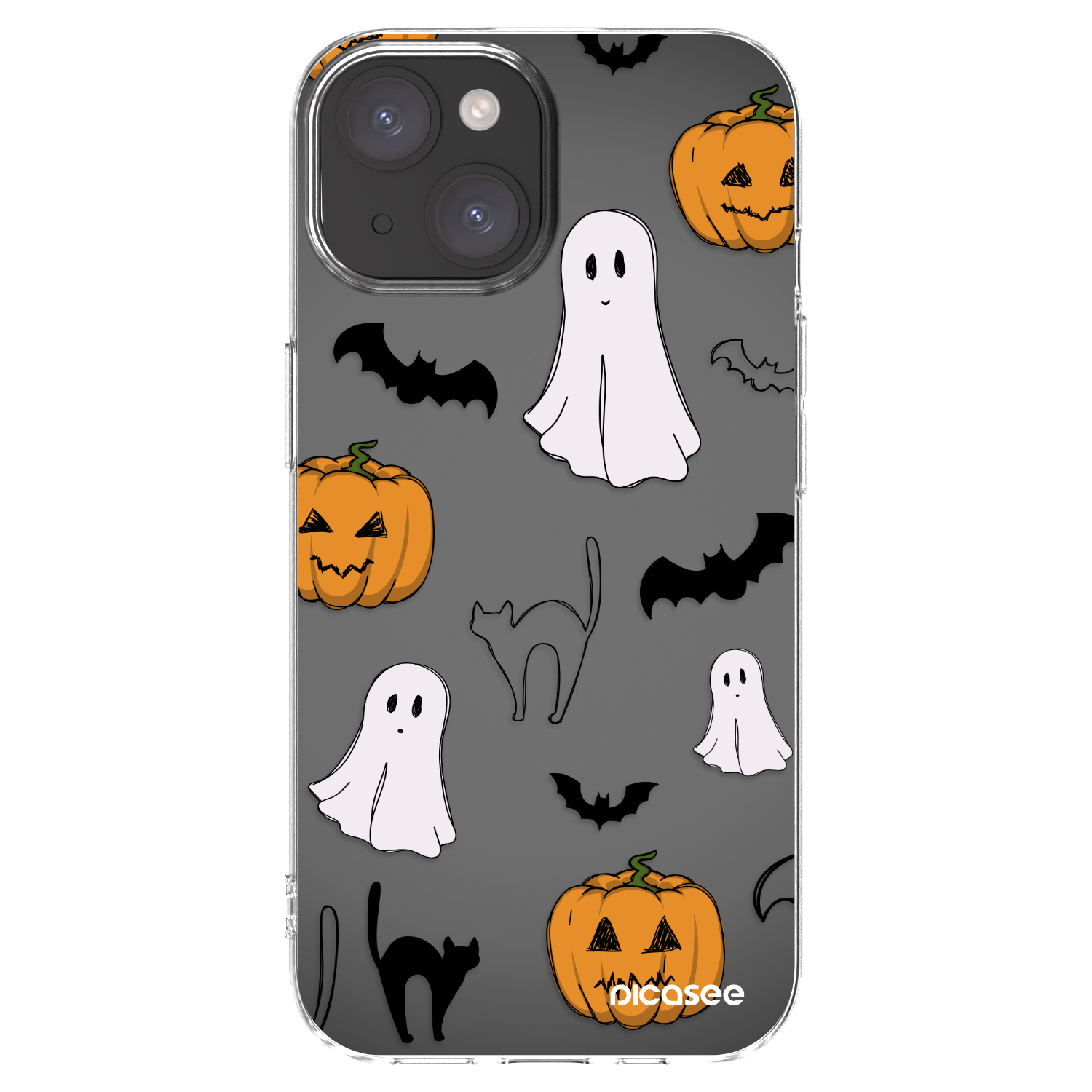 Picasee husă transparentă din silicon pentru Apple iPhone 15 - Spooky crew