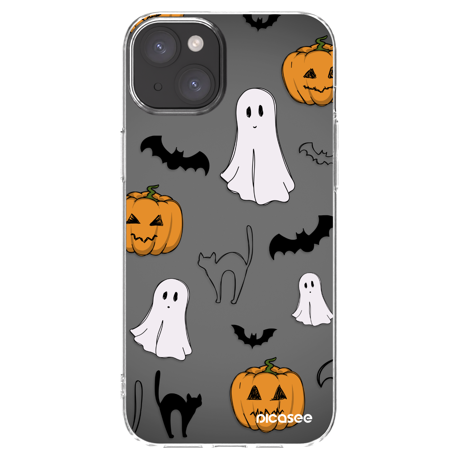 Picasee husă transparentă din silicon pentru Apple iPhone 15 Plus - Spooky crew