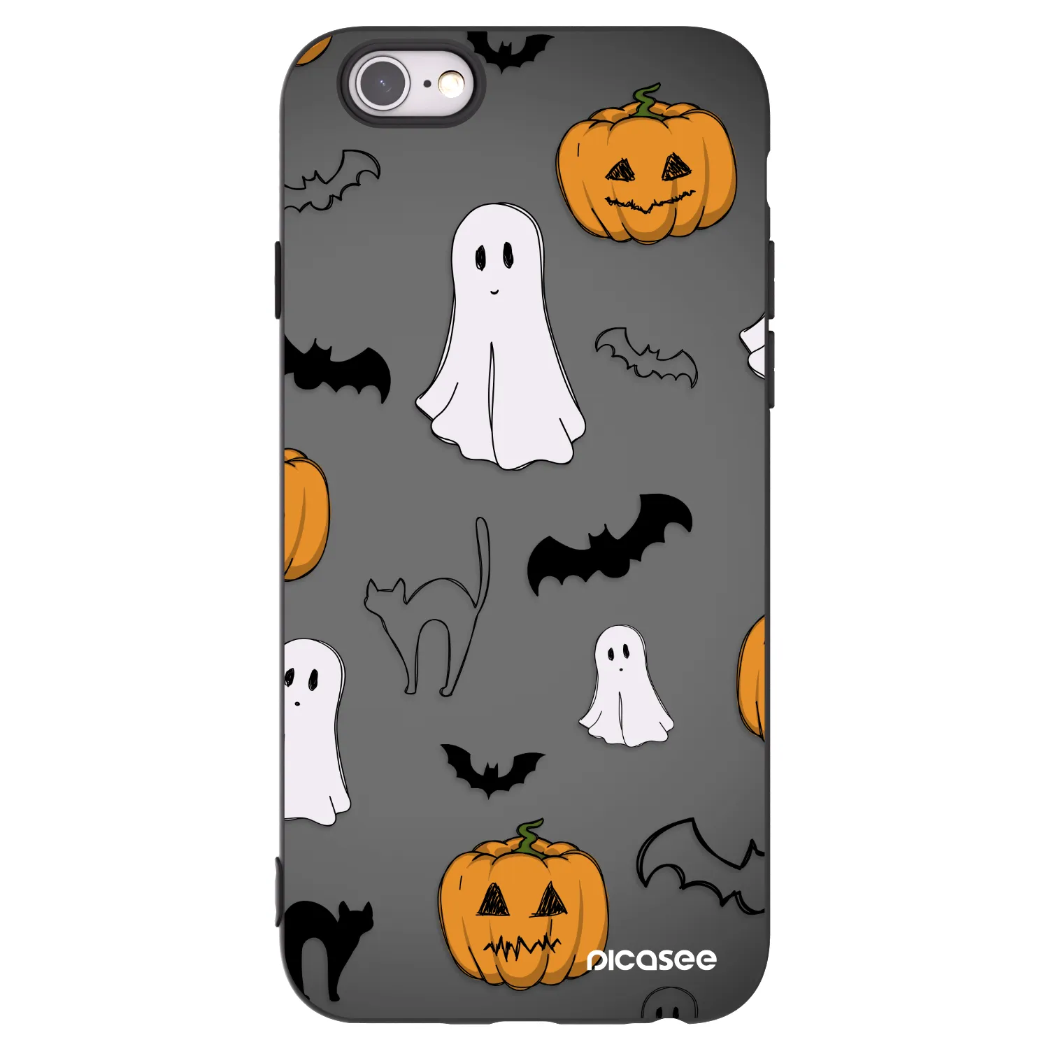 Picasee husă neagră din silicon pentru Apple iPhone 6/6S - Spooky crew