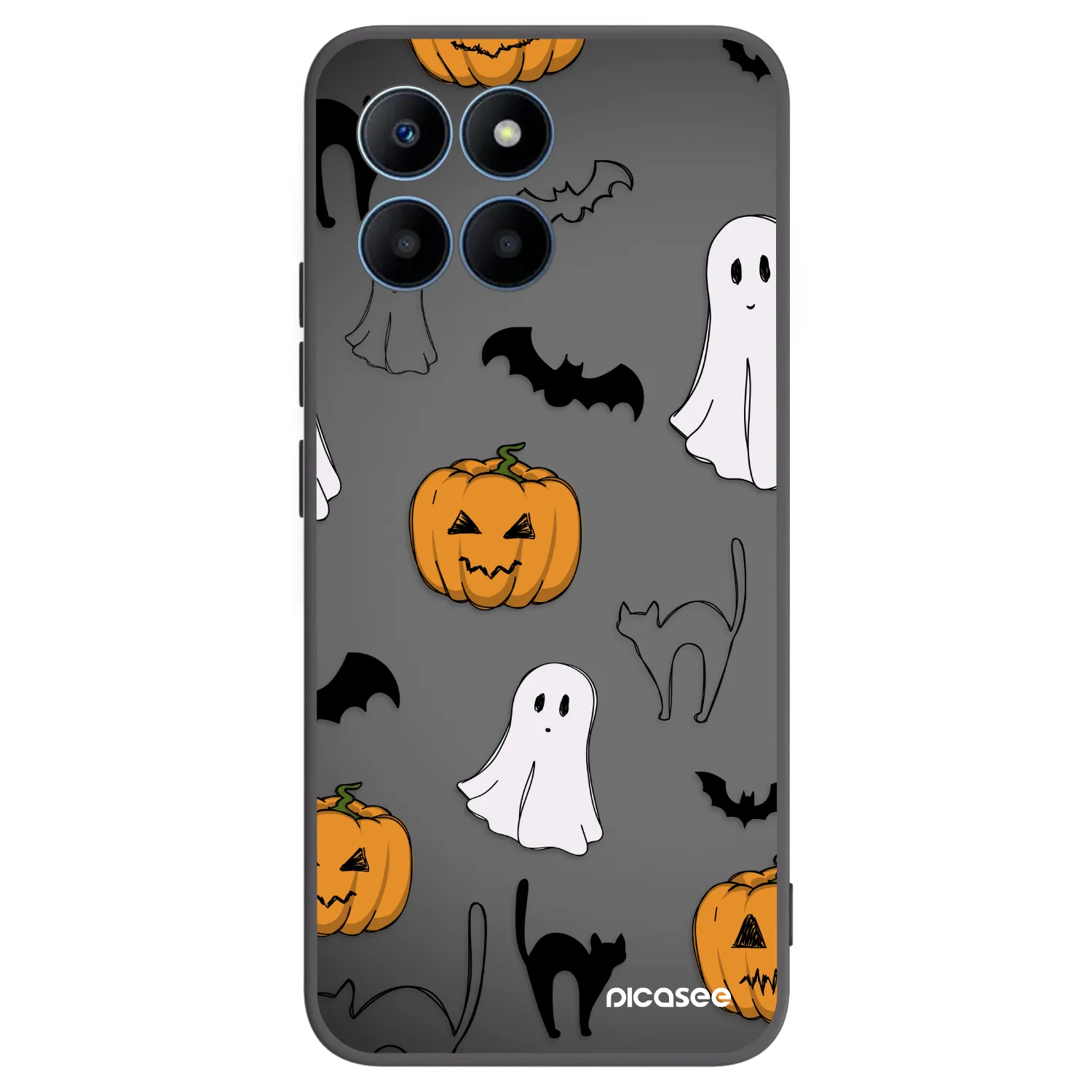 Picasee husă neagră din silicon pentru Honor 70 Lite - Spooky crew