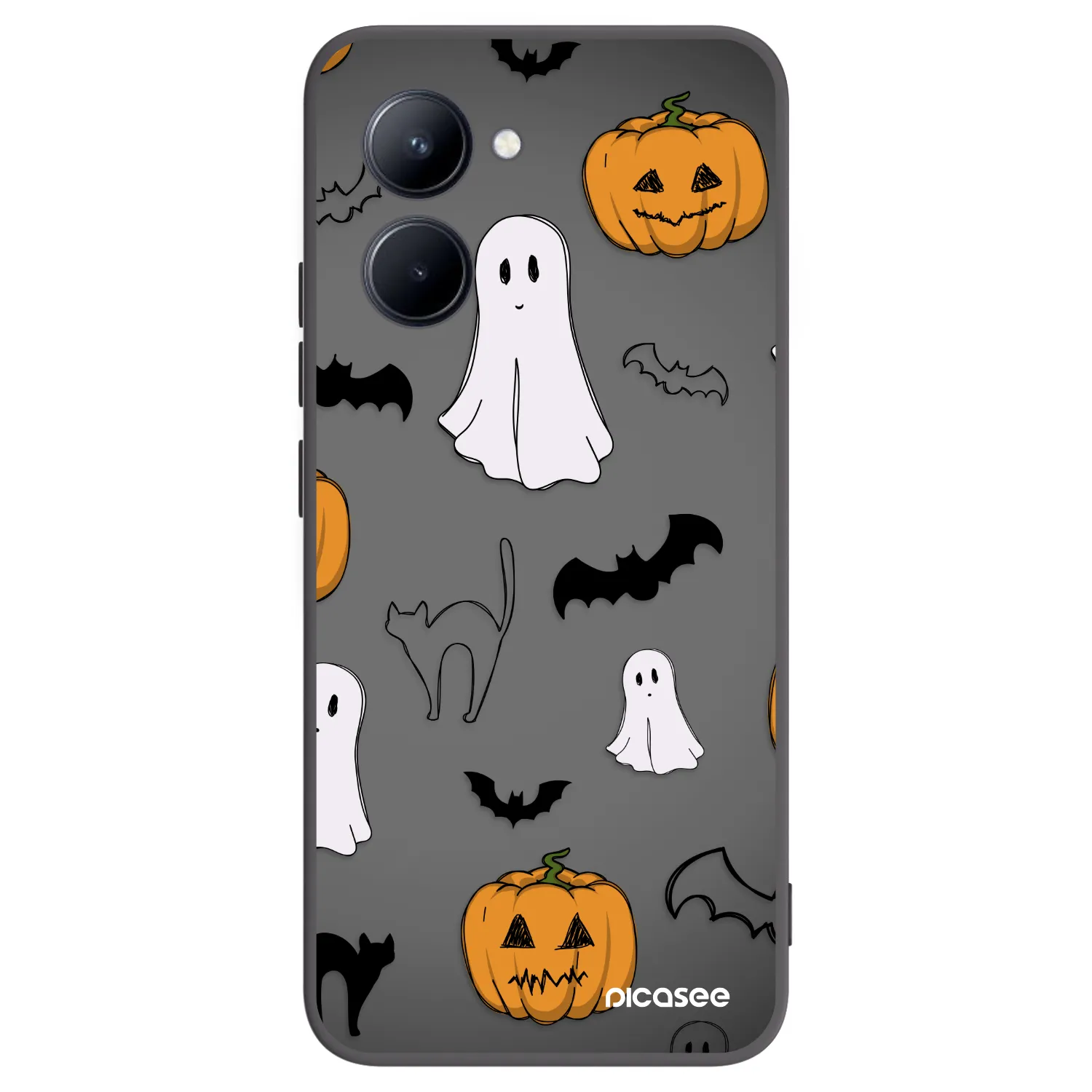 Picasee husă neagră din silicon pentru Realme C33 (2023) - Spooky crew
