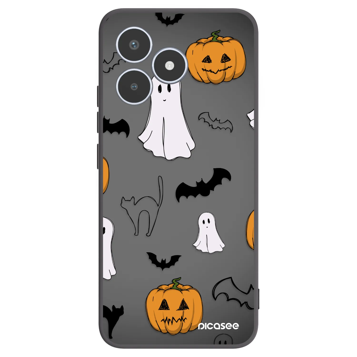 Picasee husă neagră din silicon pentru Realme C53 - Spooky crew