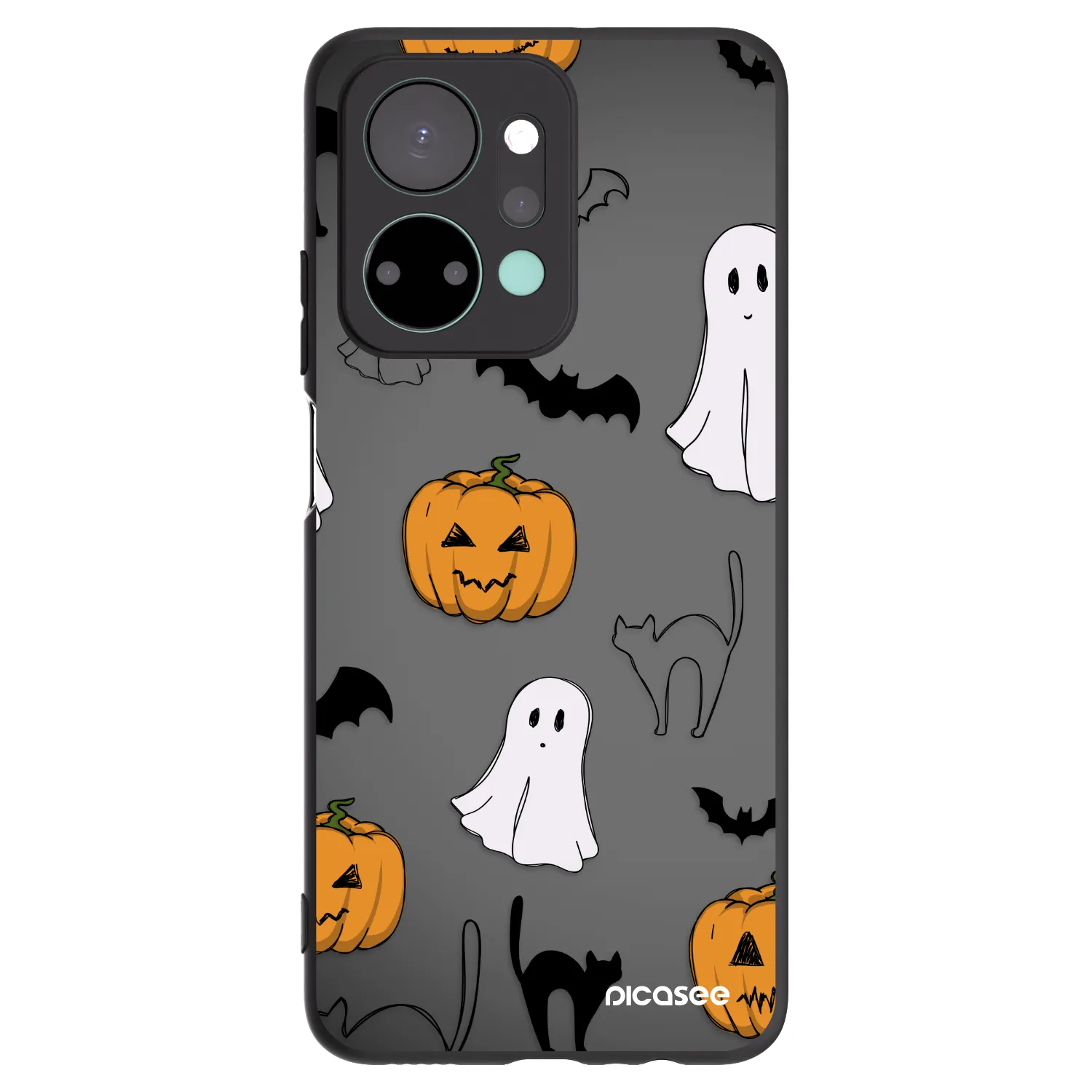 Picasee husă neagră din silicon pentru Honor X7a - Spooky crew