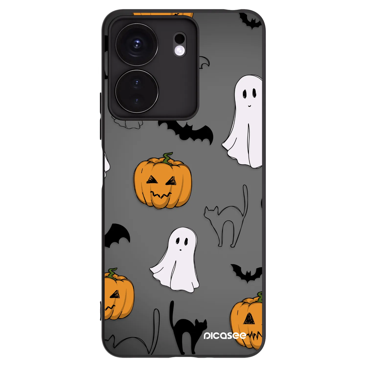Picasee husă neagră din silicon pentru Xiaomi Redmi 13C 4G - Spooky crew