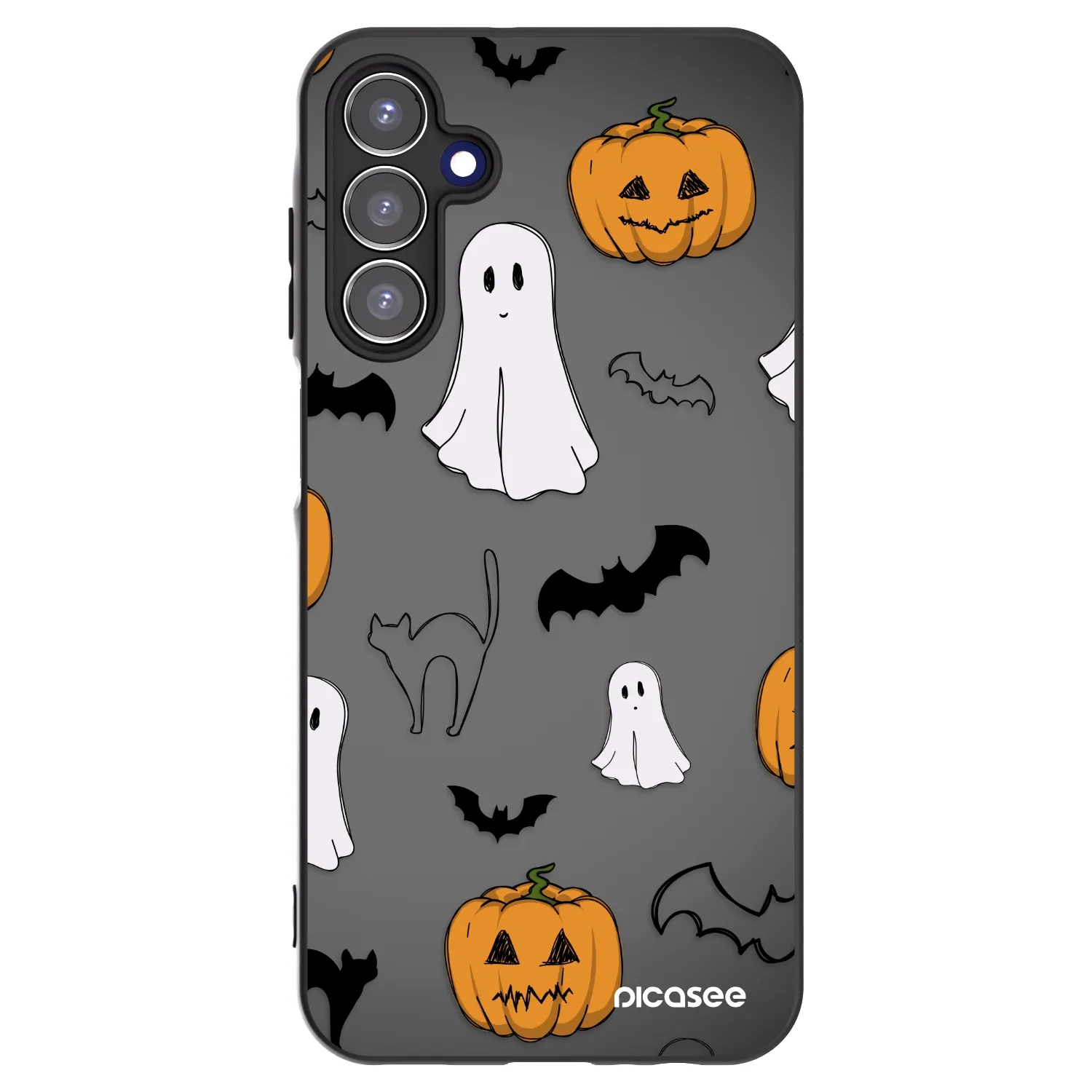 Picasee husă neagră din silicon pentru Samsung Galaxy A15 A156B 5G - Spooky crew