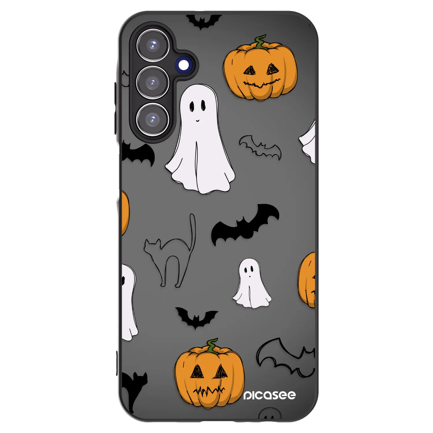 Picasee husă neagră din silicon pentru Samsung Galaxy A15 A155F 4G - Spooky crew