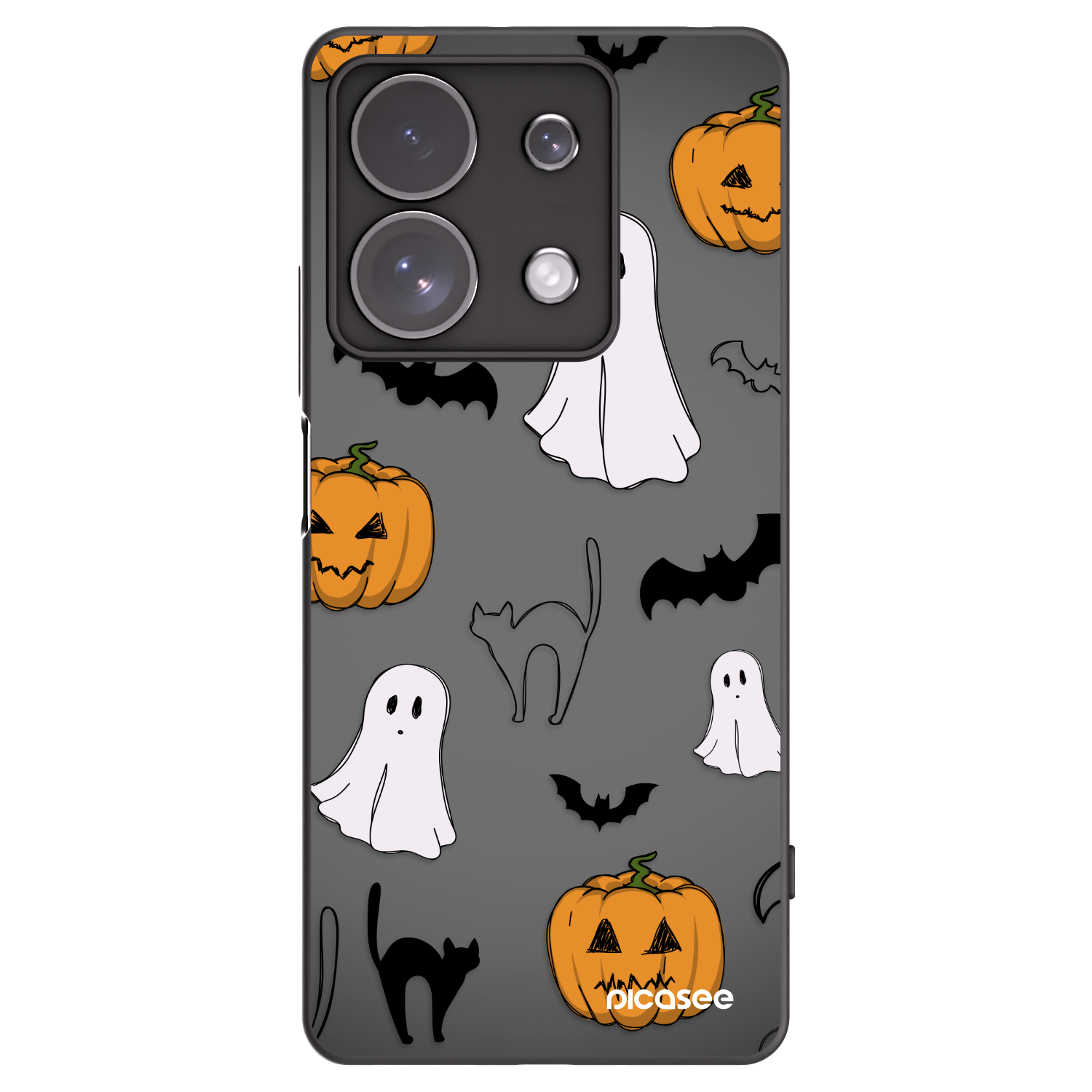 Picasee husă neagră din silicon pentru Xiaomi Redmi Note 13 Pro 4G - Spooky crew
