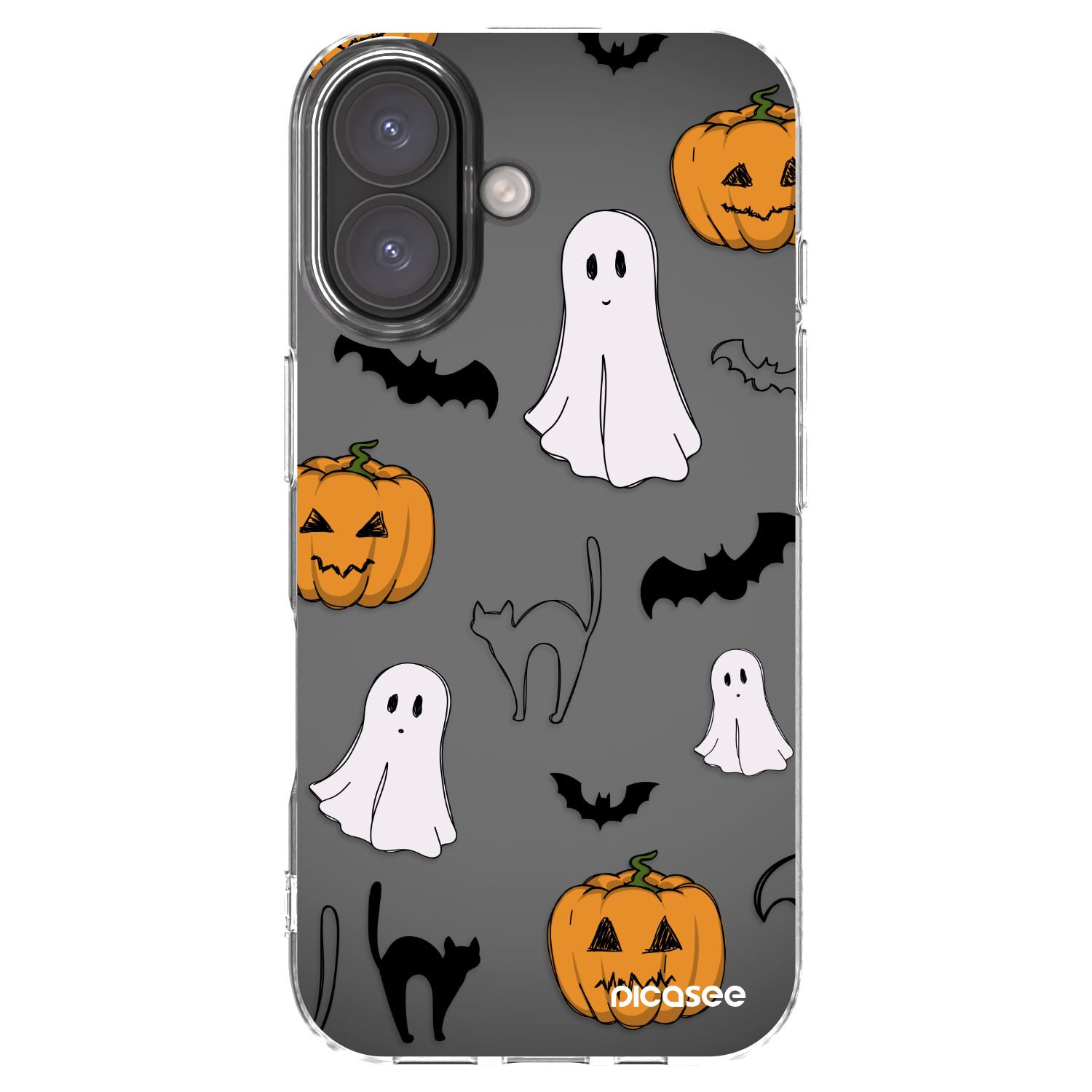 Picasee husă transparentă din silicon pentru Apple iPhone 16 - Spooky crew