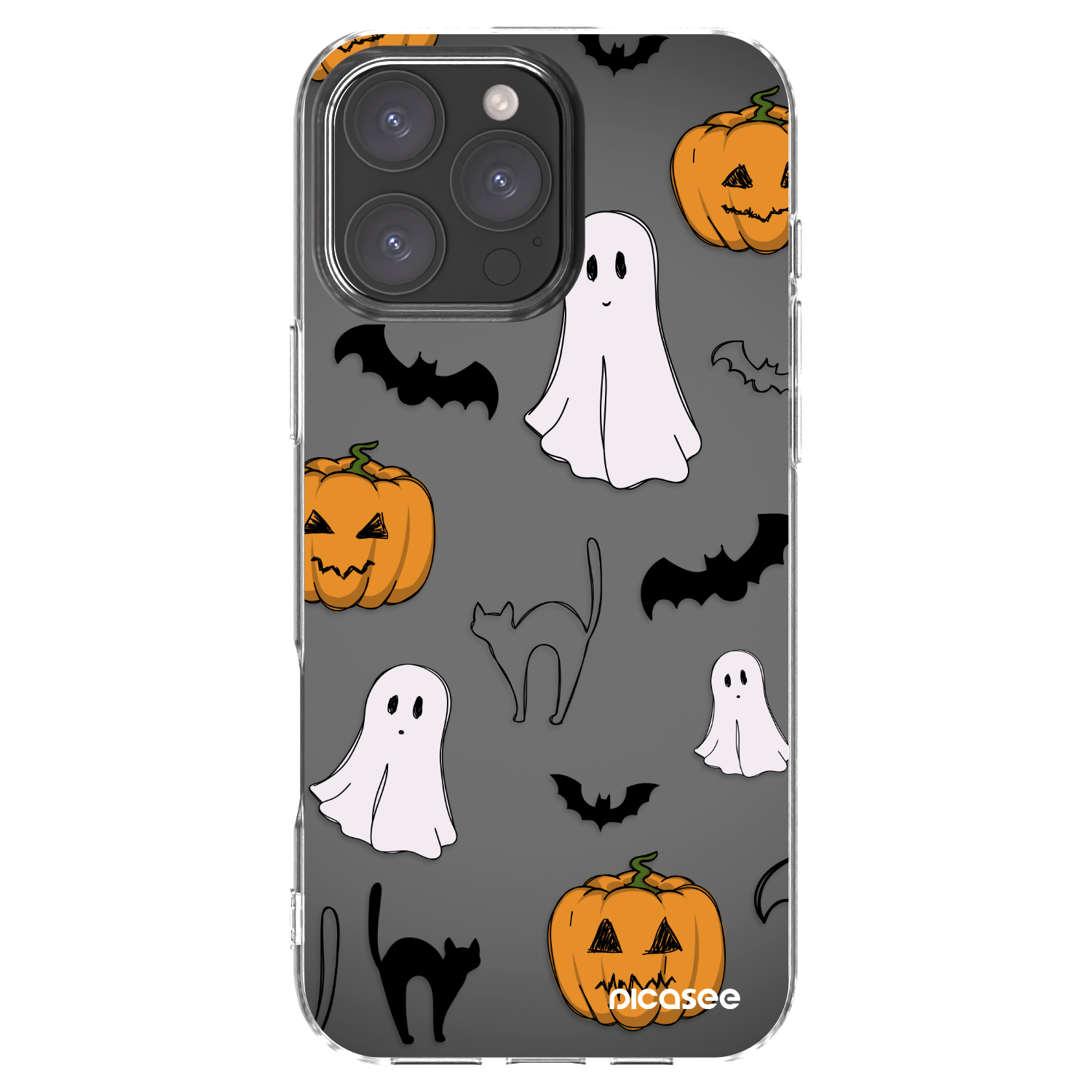 Picasee husă transparentă din silicon pentru Apple iPhone 16 Pro Max - Spooky crew