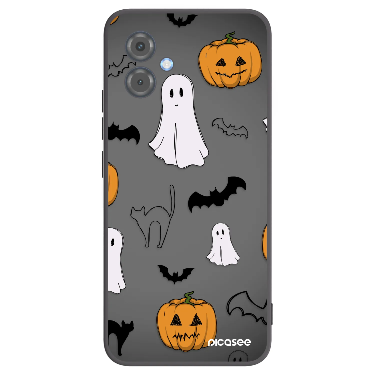 Picasee husă neagră din silicon pentru Motorola Moto G14 - Spooky crew