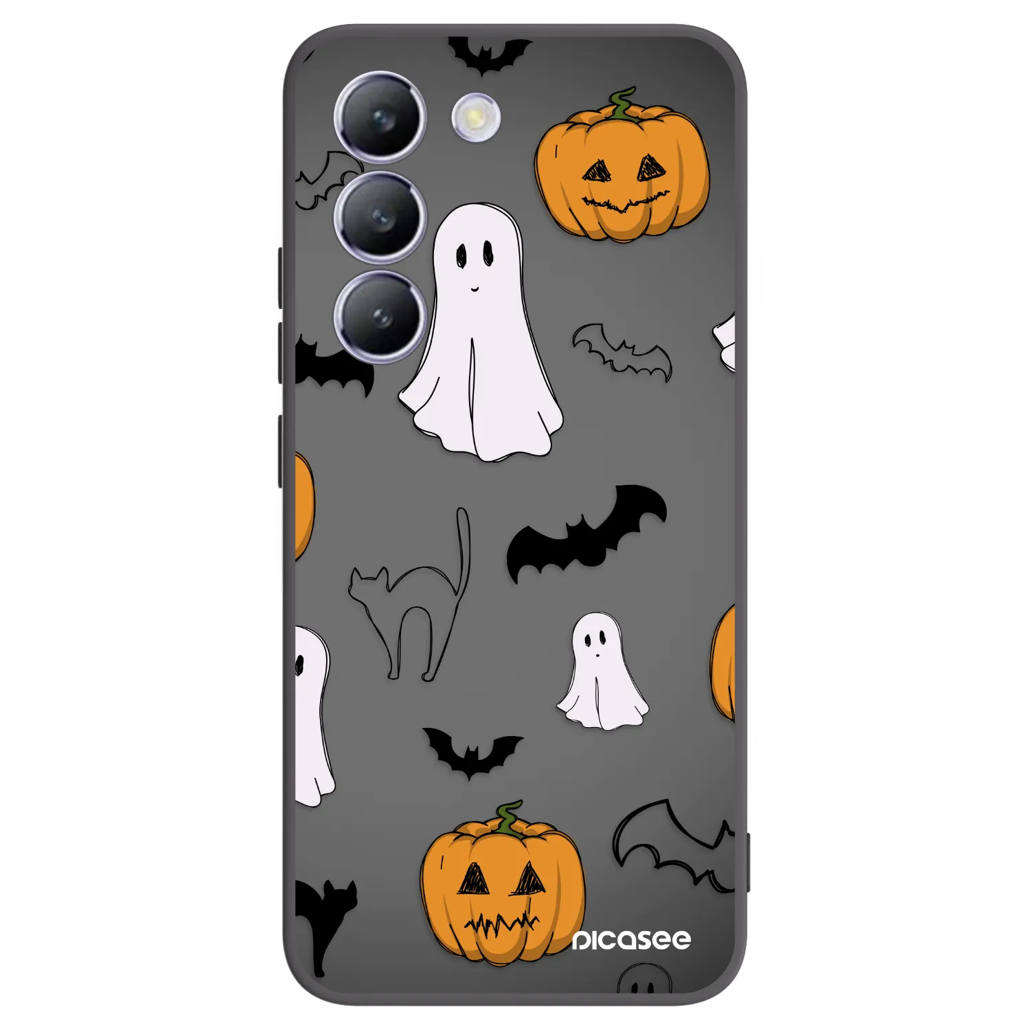 Picasee husă neagră din silicon pentru Vivo V40 SE 5G - Spooky crew
