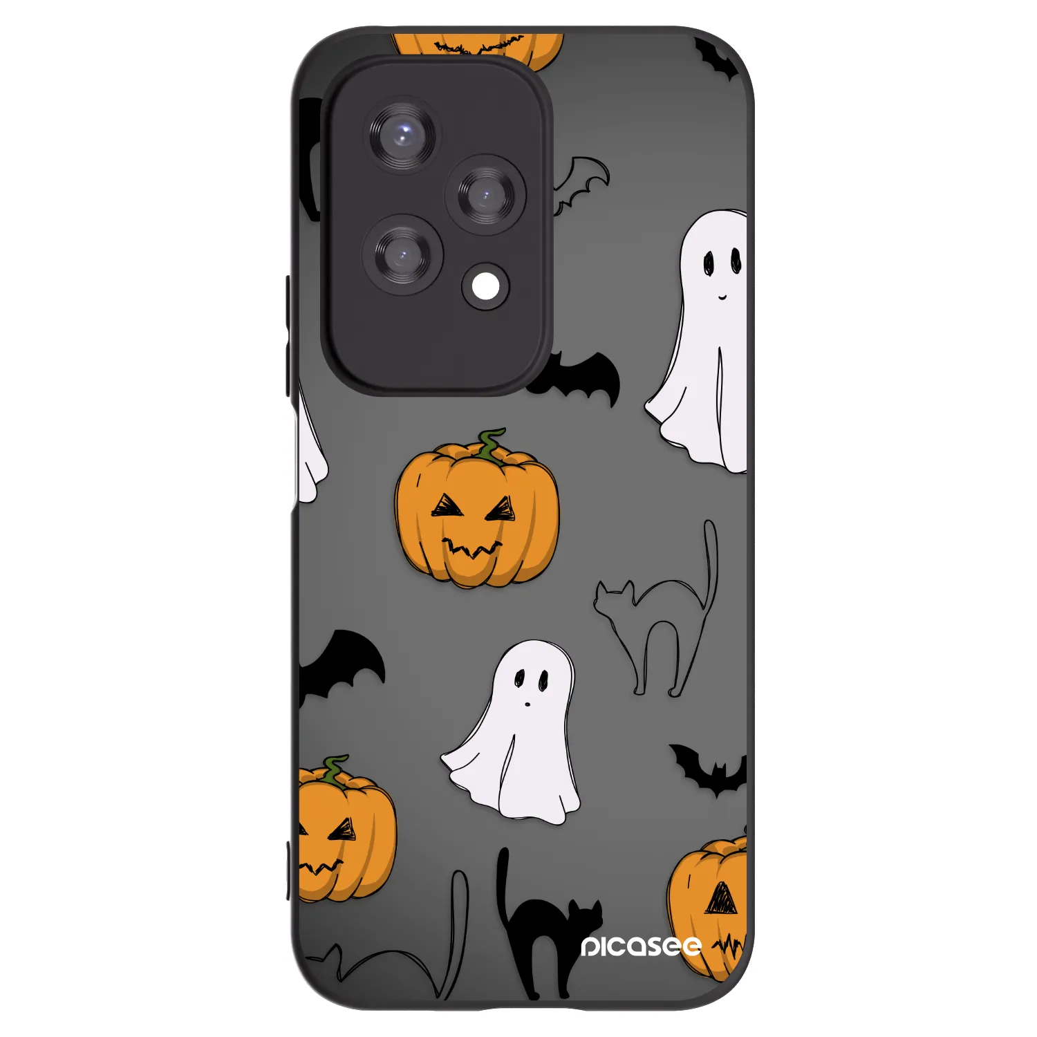 Picasee husă neagră din silicon pentru Honor 200 Lite - Spooky crew