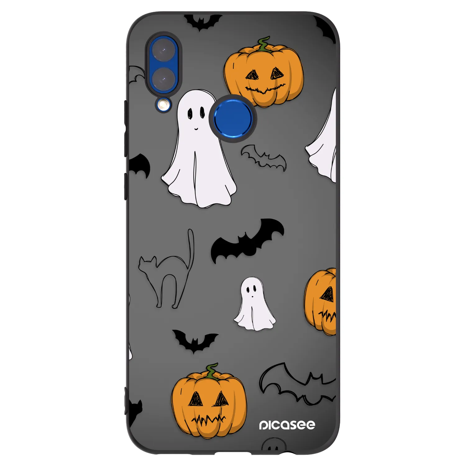 Picasee husă neagră din silicon pentru Huawei P Smart 2019 - Spooky crew