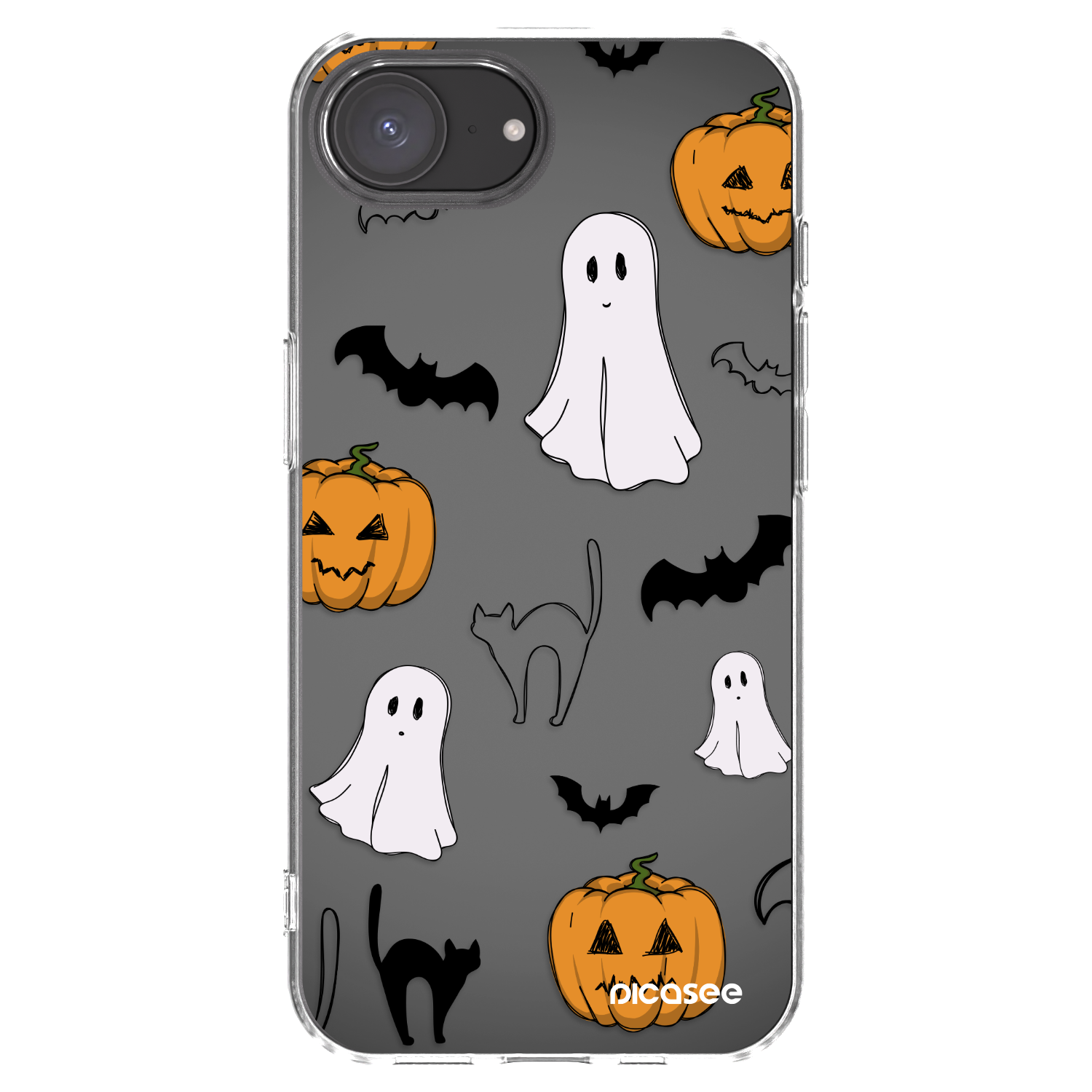 Picasee husă transparentă din silicon pentru Apple iPhone 16e - Spooky crew