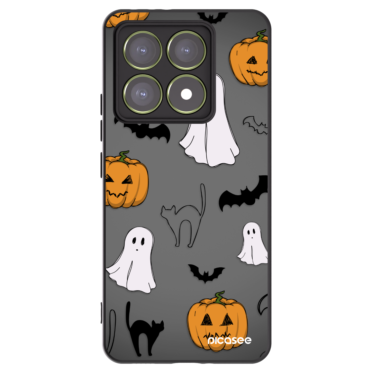 Picasee husă neagră din silicon pentru Xiaomi 14T - Spooky crew