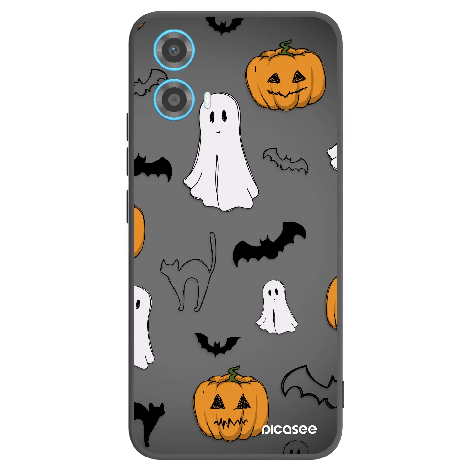 Picasee husă neagră din silicon pentru Motorola Moto G34 5G - Spooky crew