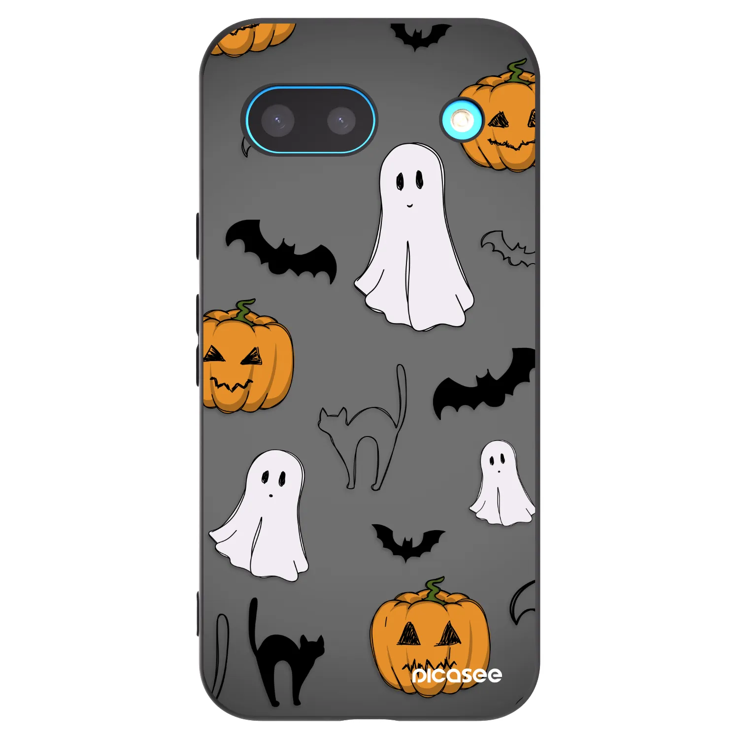 Picasee husă neagră din silicon pentru Google Pixel 8a - Spooky crew
