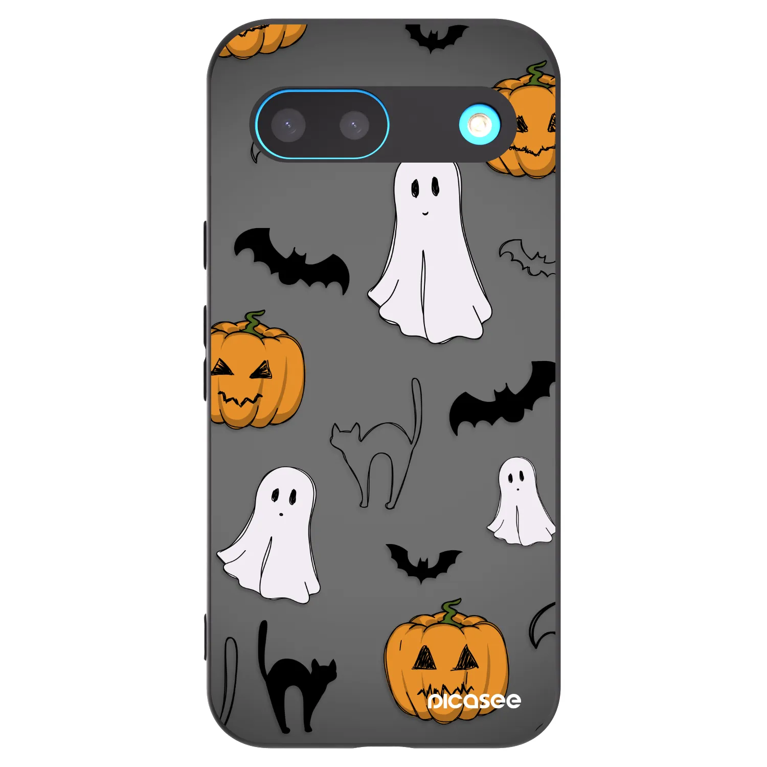 Picasee husă neagră din silicon pentru Google Pixel 8 - Spooky crew