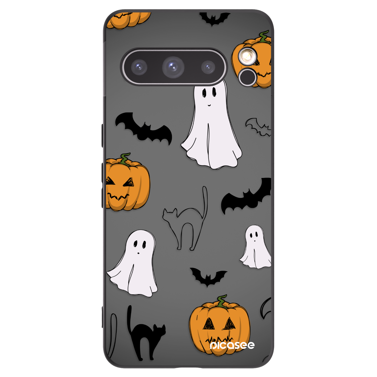 Picasee husă neagră din silicon pentru Google Pixel 8 Pro - Spooky crew