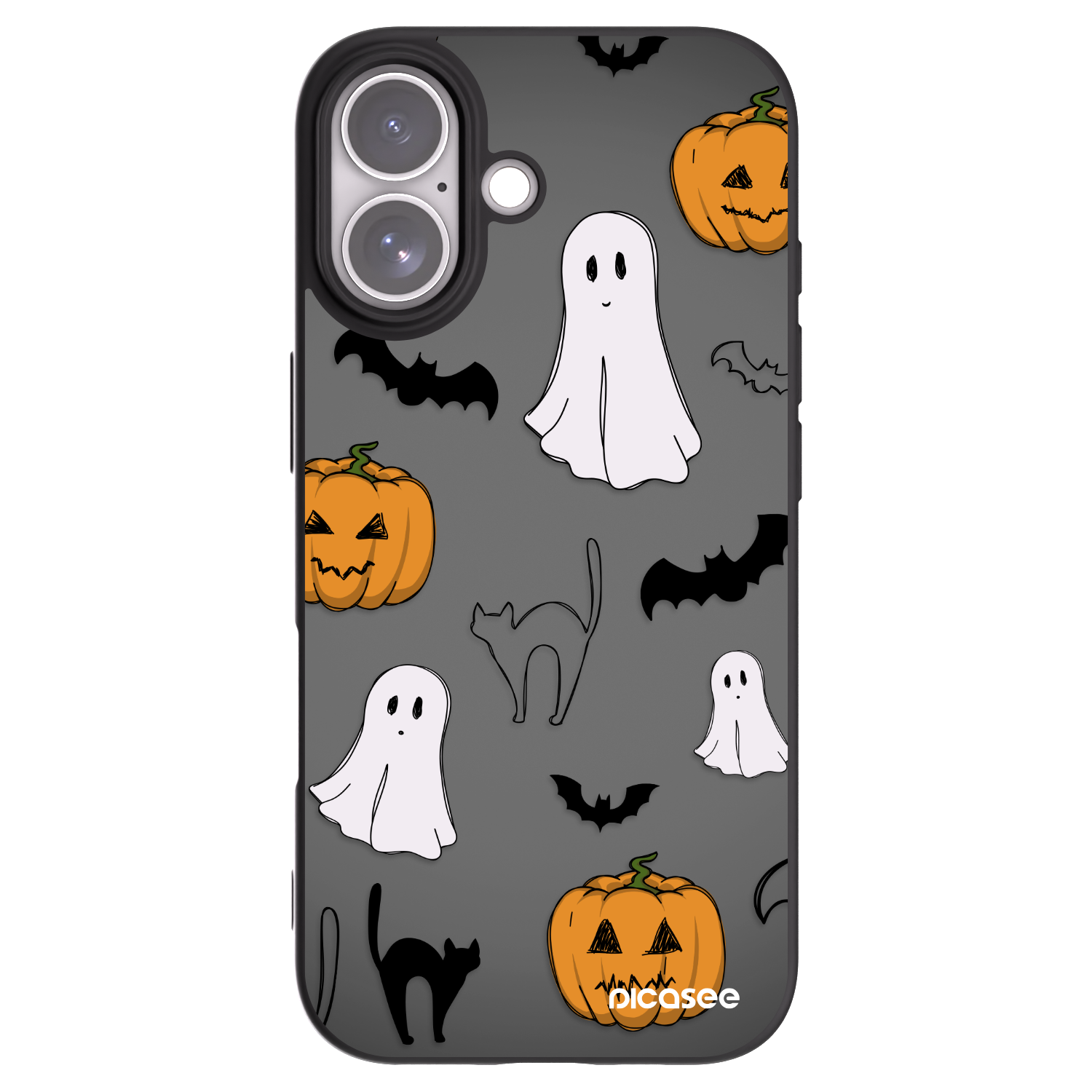 Picasee husă neagră din silicon pentru Apple iPhone 17 - Spooky crew