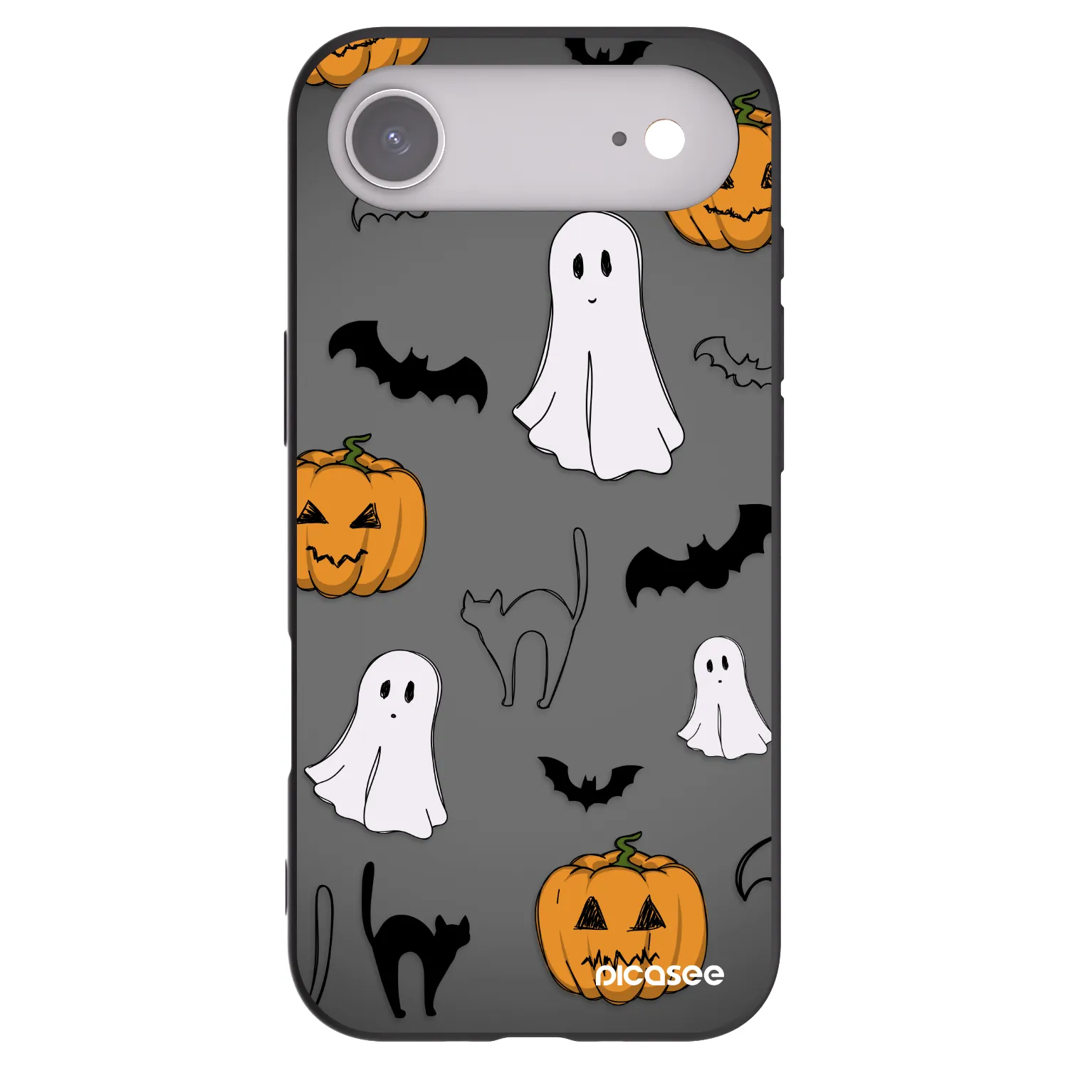 Picasee husă neagră din silicon pentru Apple iPhone Air - Spooky crew