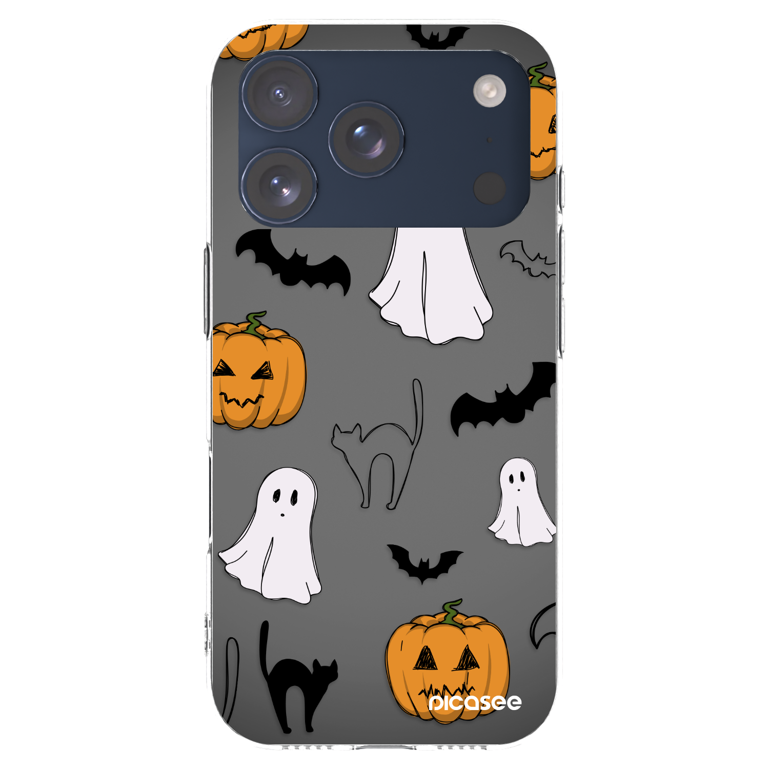 Picasee husă transparentă din silicon pentru Apple iPhone 17 Pro - Spooky crew