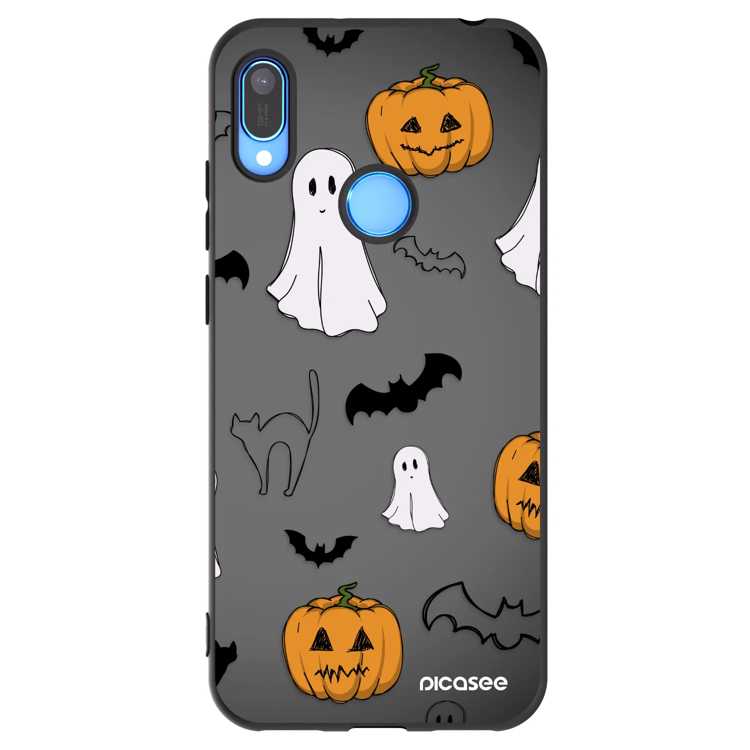 Picasee husă neagră din silicon pentru Huawei Y6 2019 - Spooky crew