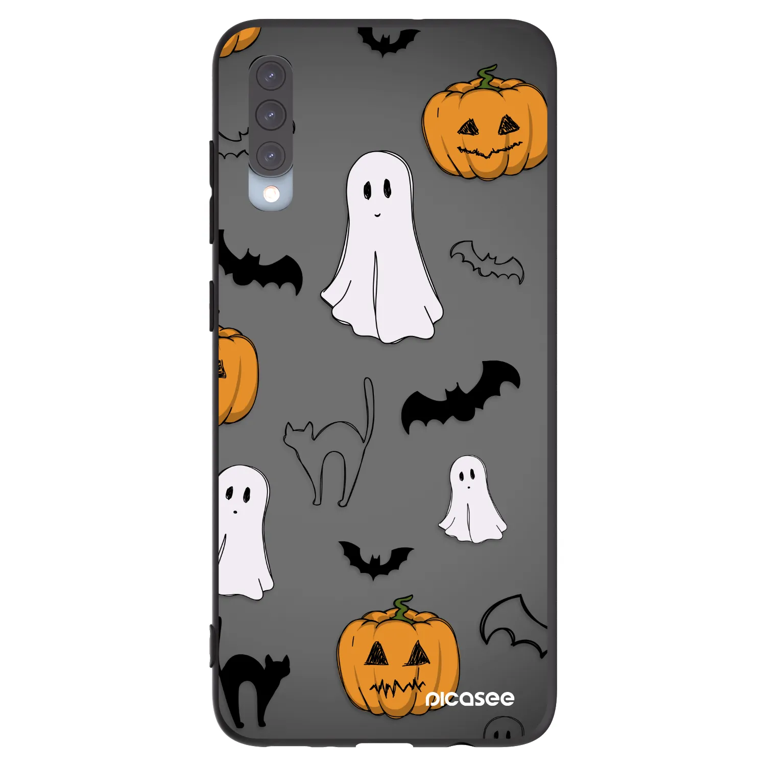 Picasee husă neagră din silicon pentru Samsung Galaxy A70 A705F - Spooky crew