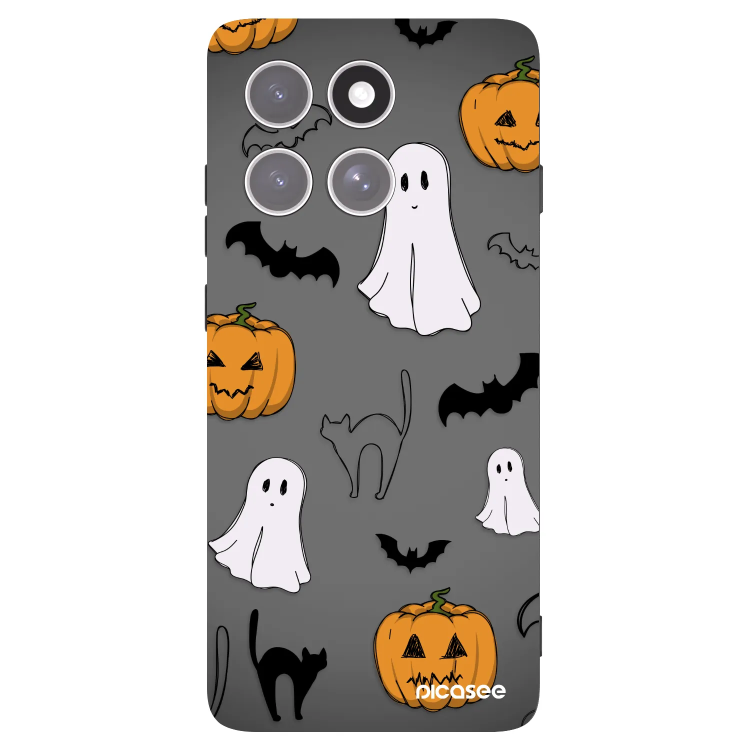 Picasee husă neagră din silicon pentru Motorola Edge 60 Pro - Spooky crew